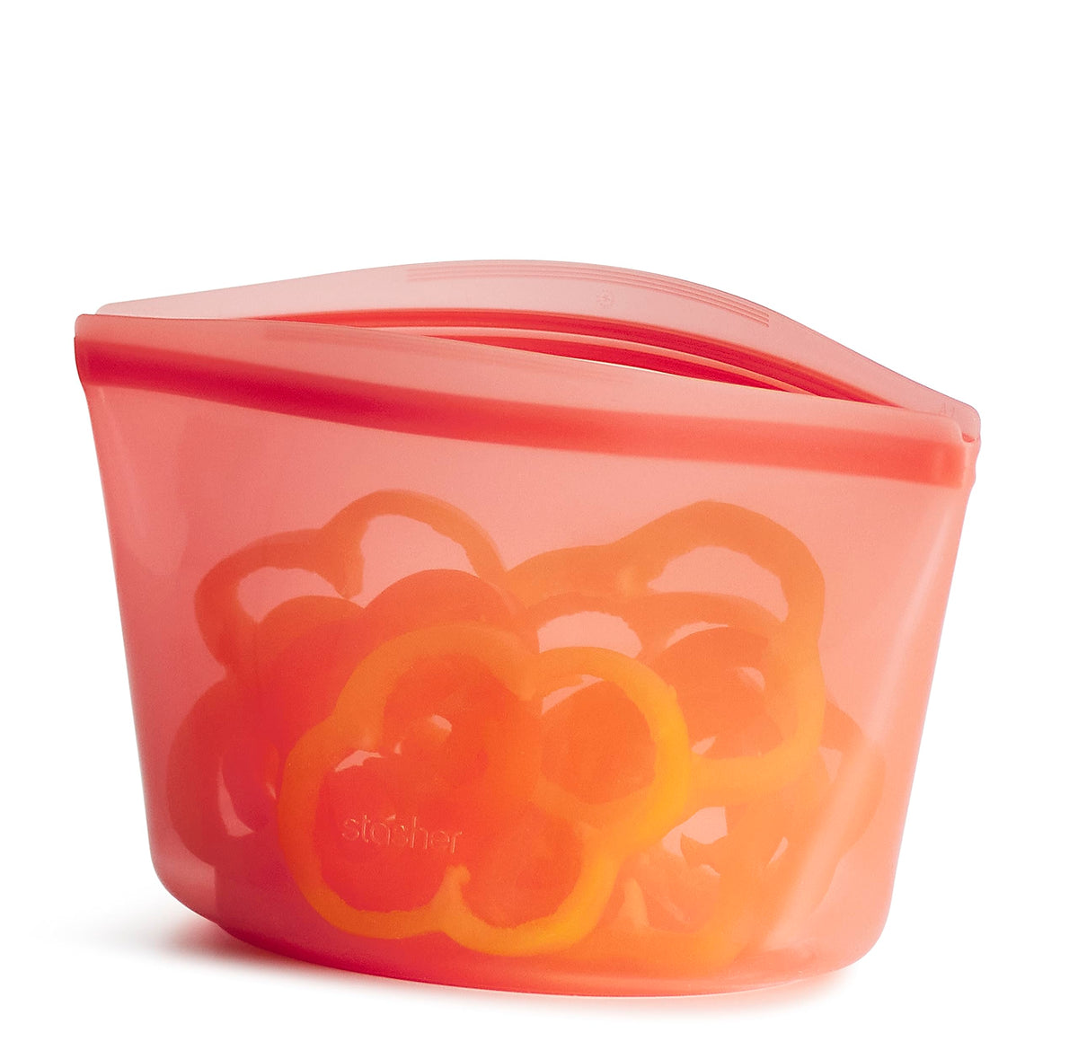 Stasher Premium Silicone Reusable Food Storage Bag, Red | Microwave, Sous Vide, Dishwasher, Oven And Freezer Safe | Bpa Free, Le