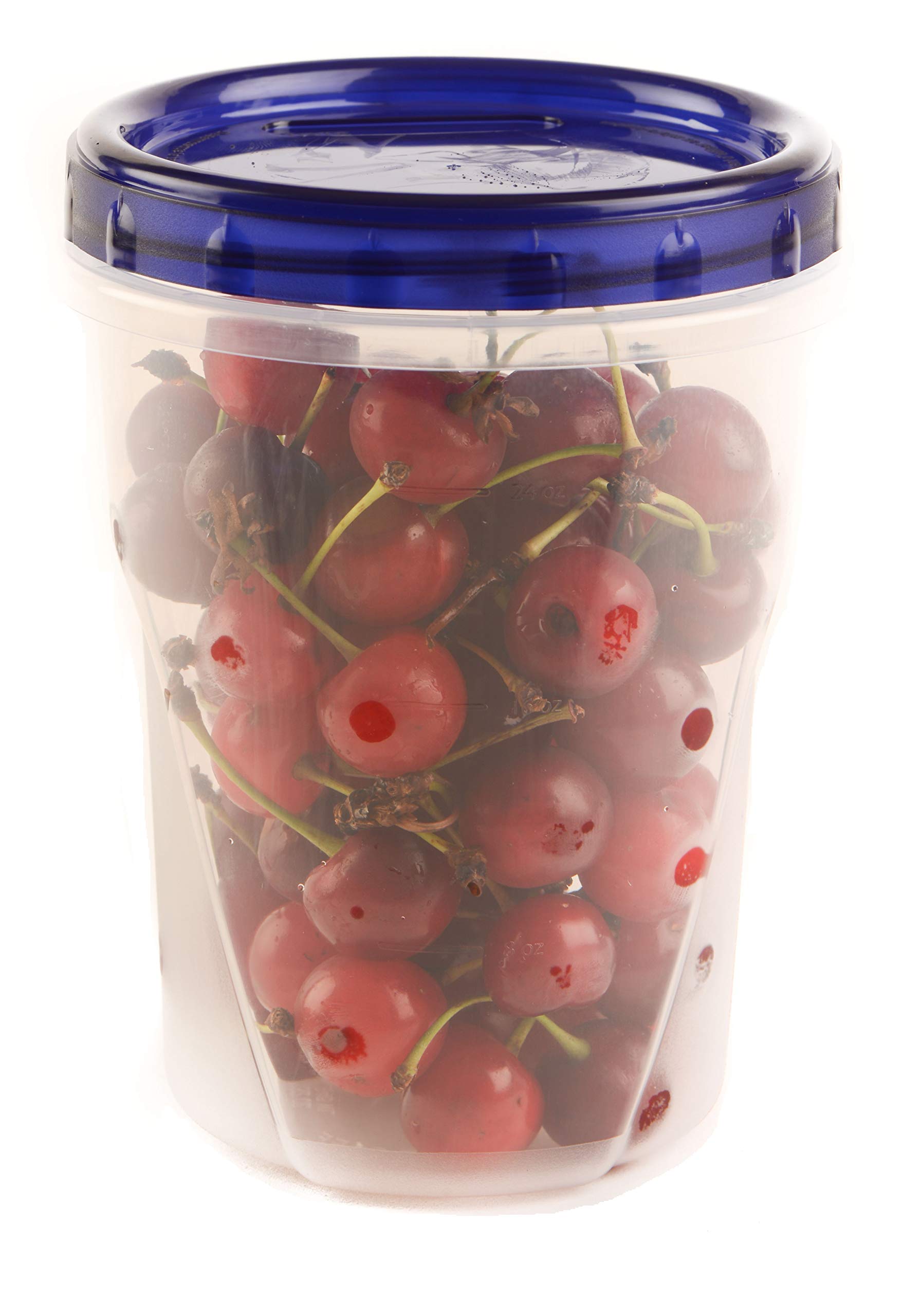 (4 Pack) 48Oz Twist Top Storage Deli Containers - Bpa Free Snack Containers Airtight Reusable Plastic Food Storage Canisters Wit