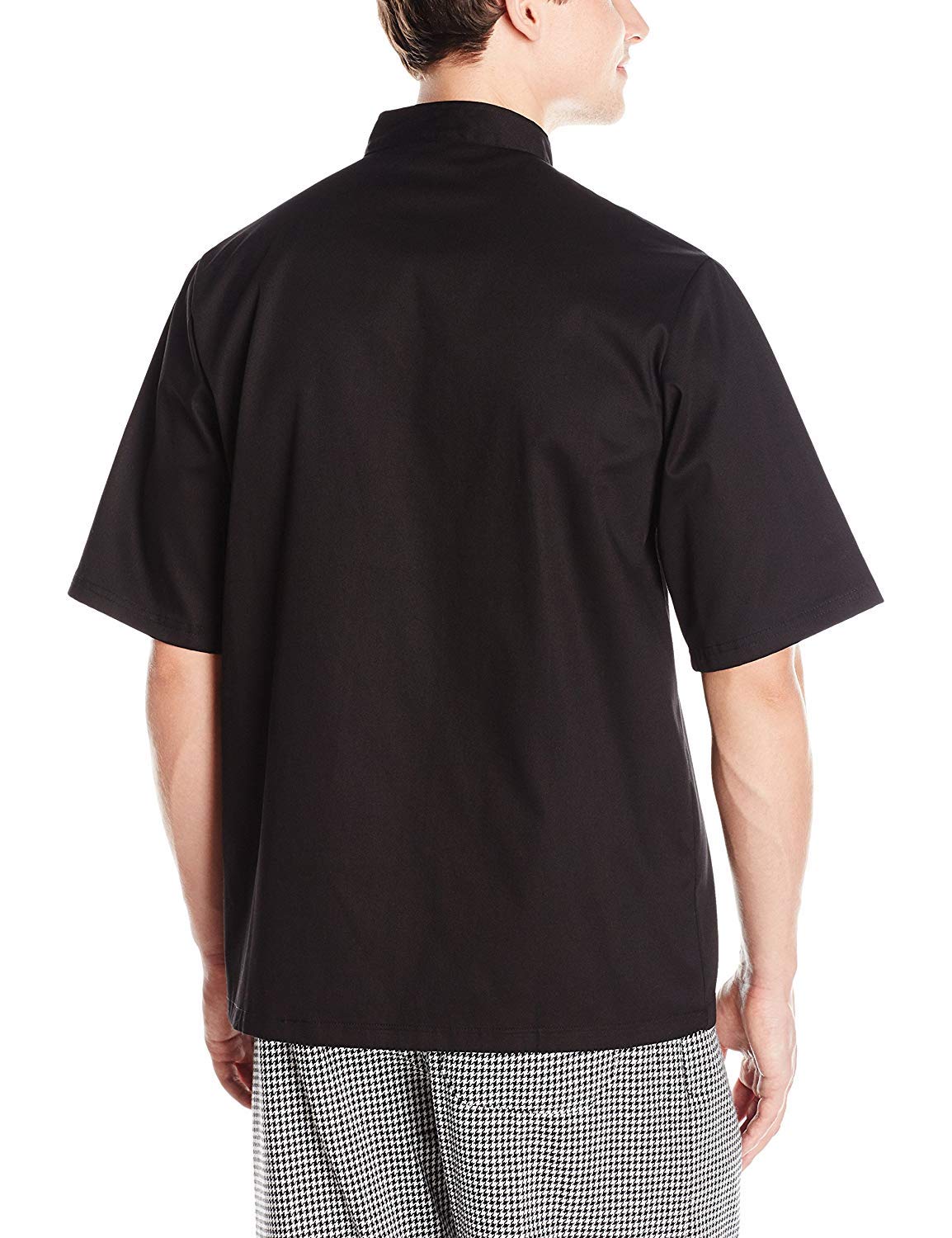 Chef Code Mens Short Sleeve Unisex Classic Coat Chef S Jacket, Black, 4X-Large Us