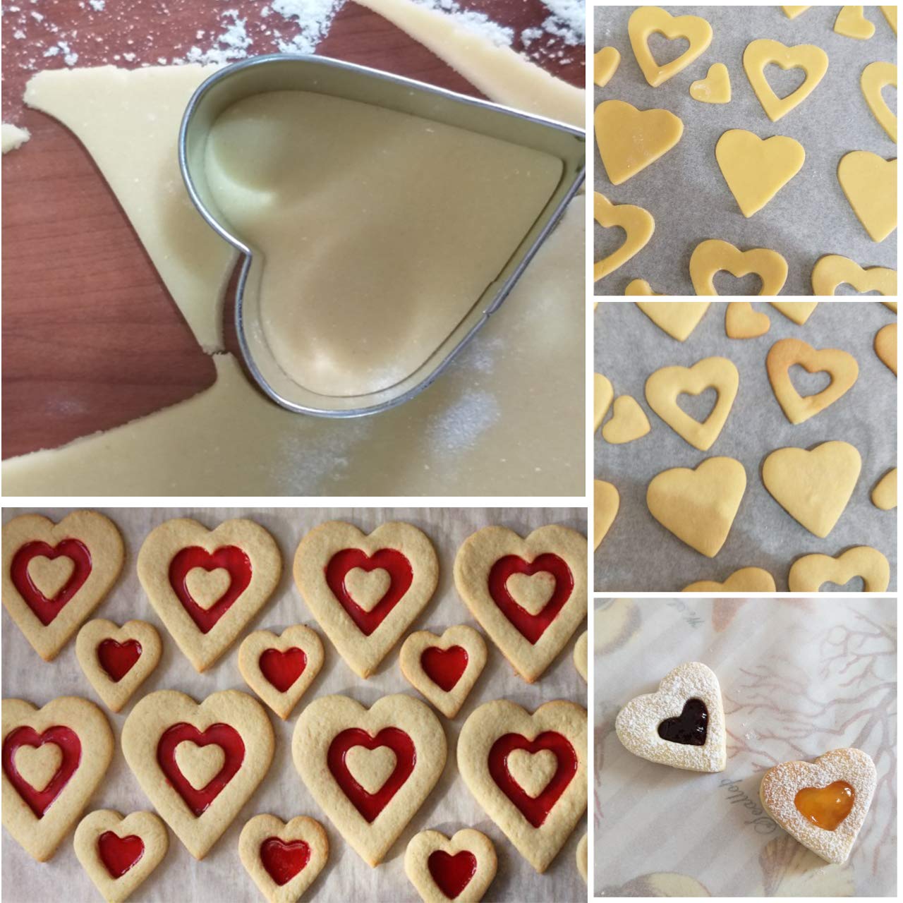 Tmflexe Love Heart Cookie Cutter, Pack Of 5