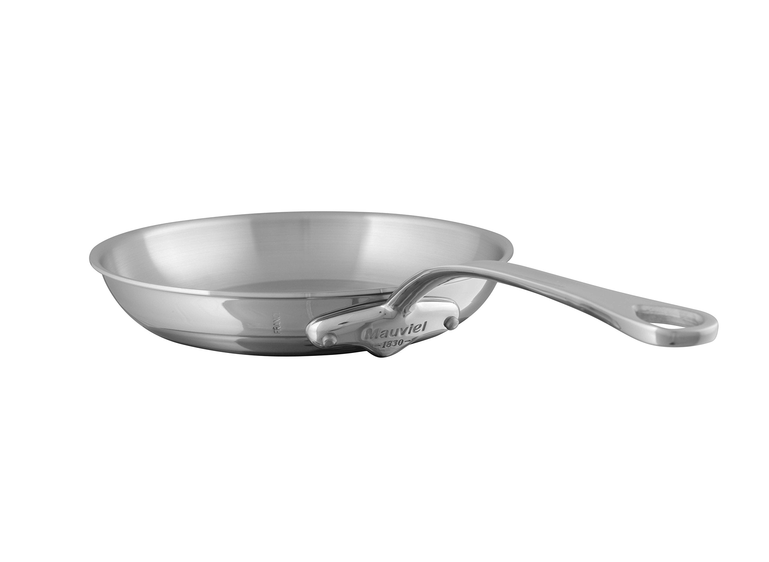 Mauviel MCook 5-Ply Polished Stainless Steel Fying Pan With Cast Stainless Steel Handle, 11-in, Made In France