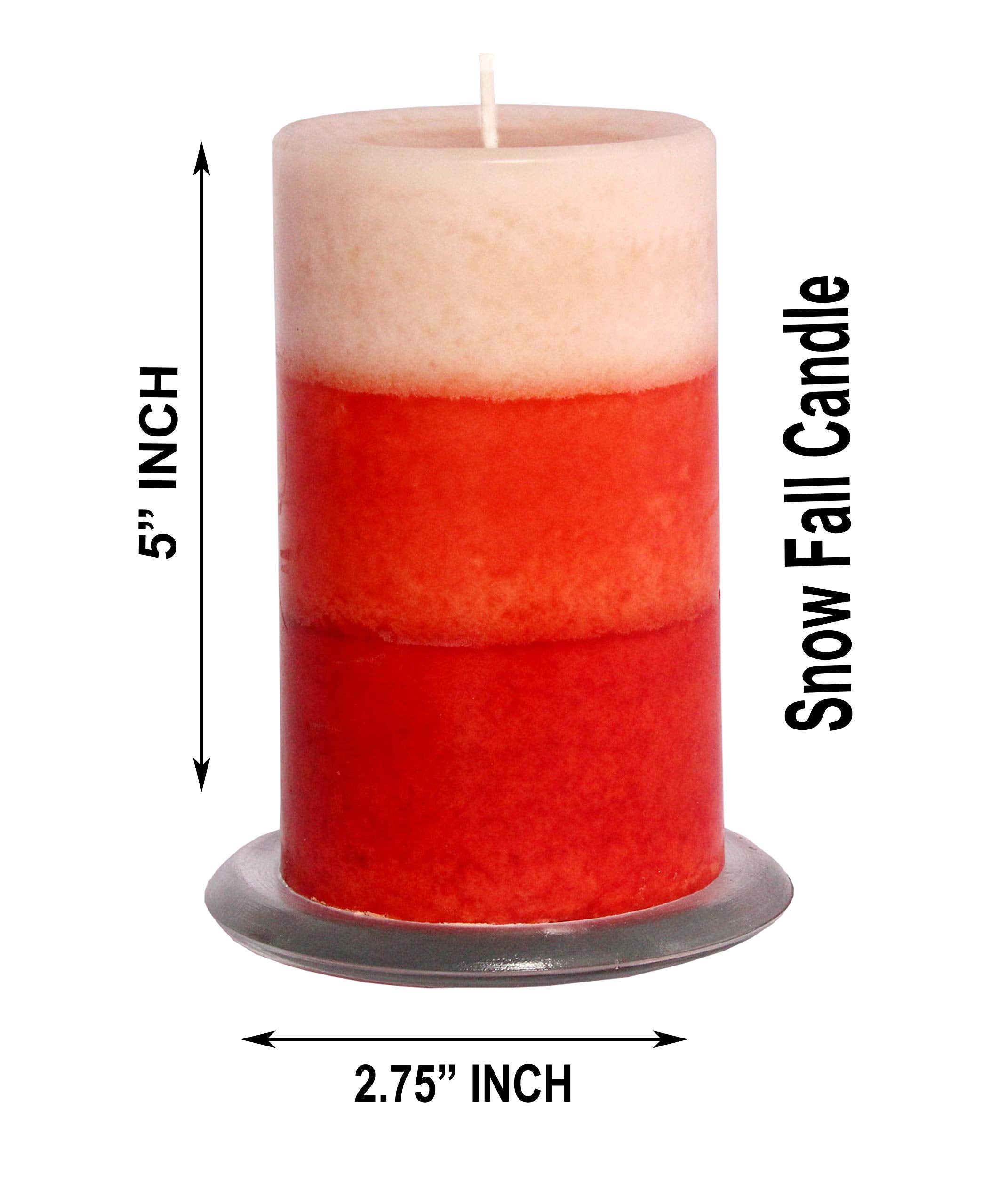 Pure Indian Candle Hand Poured Tri Tone Pomelo Scented Chunk Rustic Pillar Candle