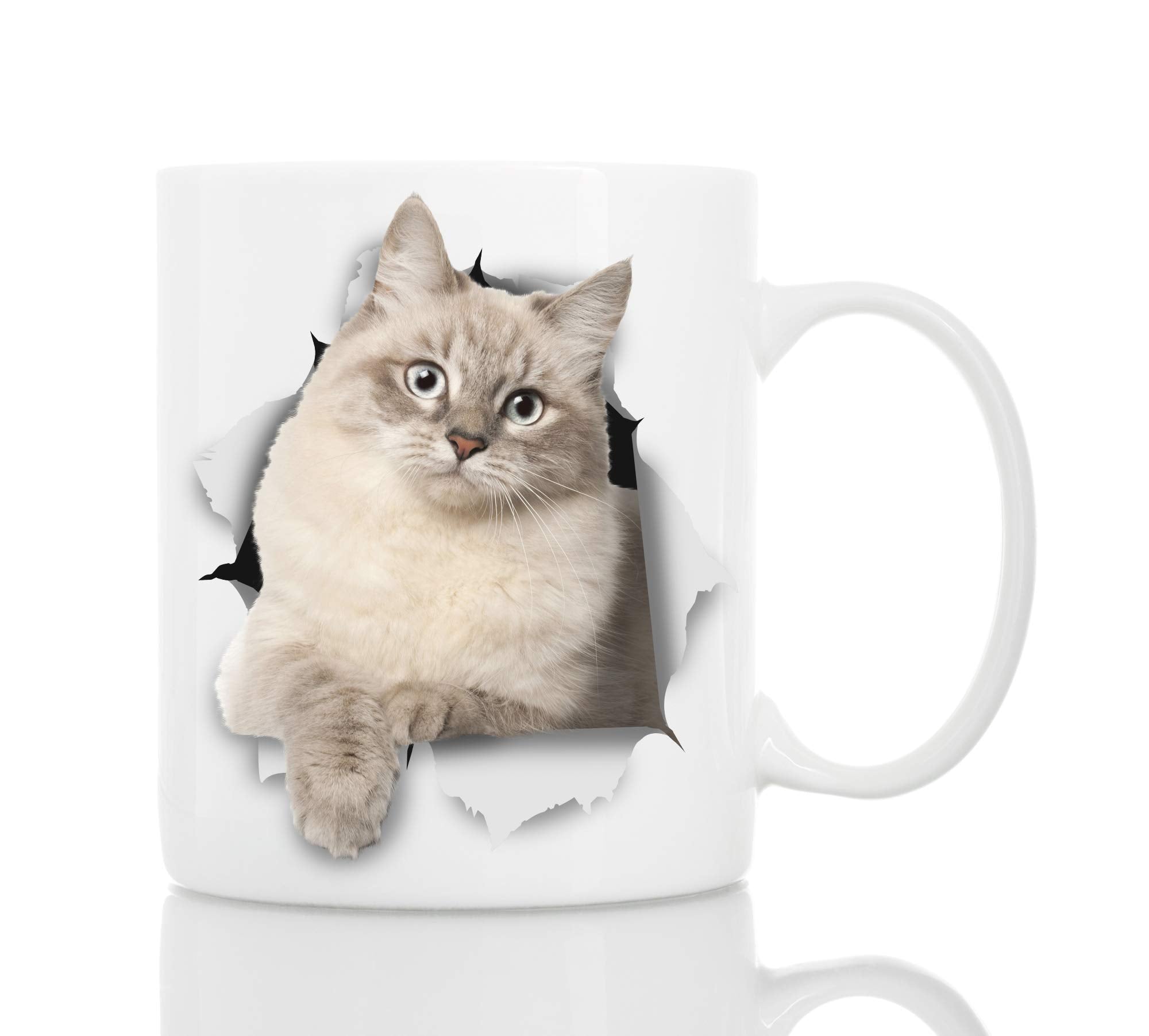 Siberian Cat Coffee Mug - Ceramic Funny Coffee Mug - Perfect Cat Lover Gift - Cute Novelty Coffee Mug Present - Great Birthday o
