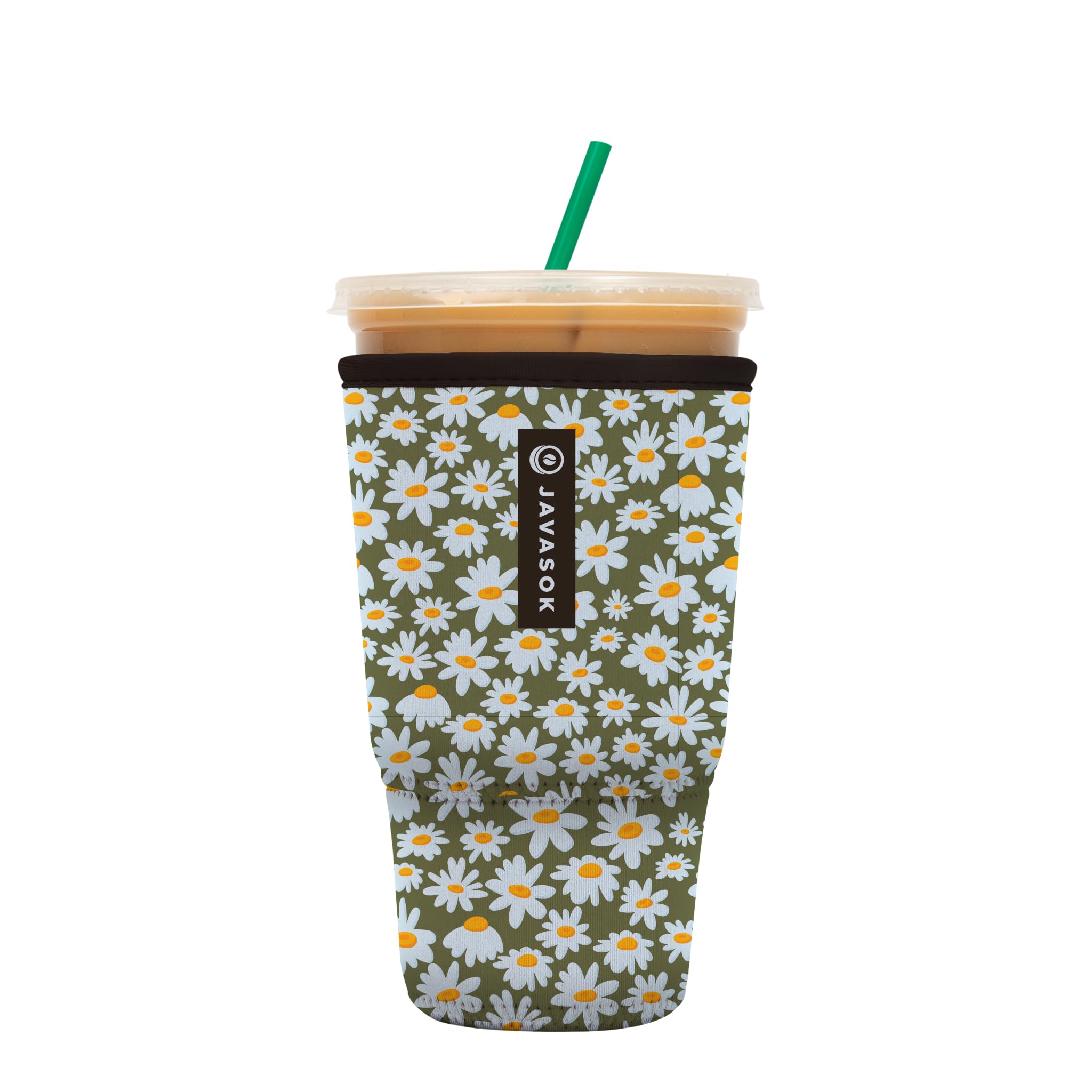 Sok It JavaSok Iced Coffee & Cold Soda Insulated Neoprene Cup Sleeve (Chamomile China, XLarge: 38-42oz)