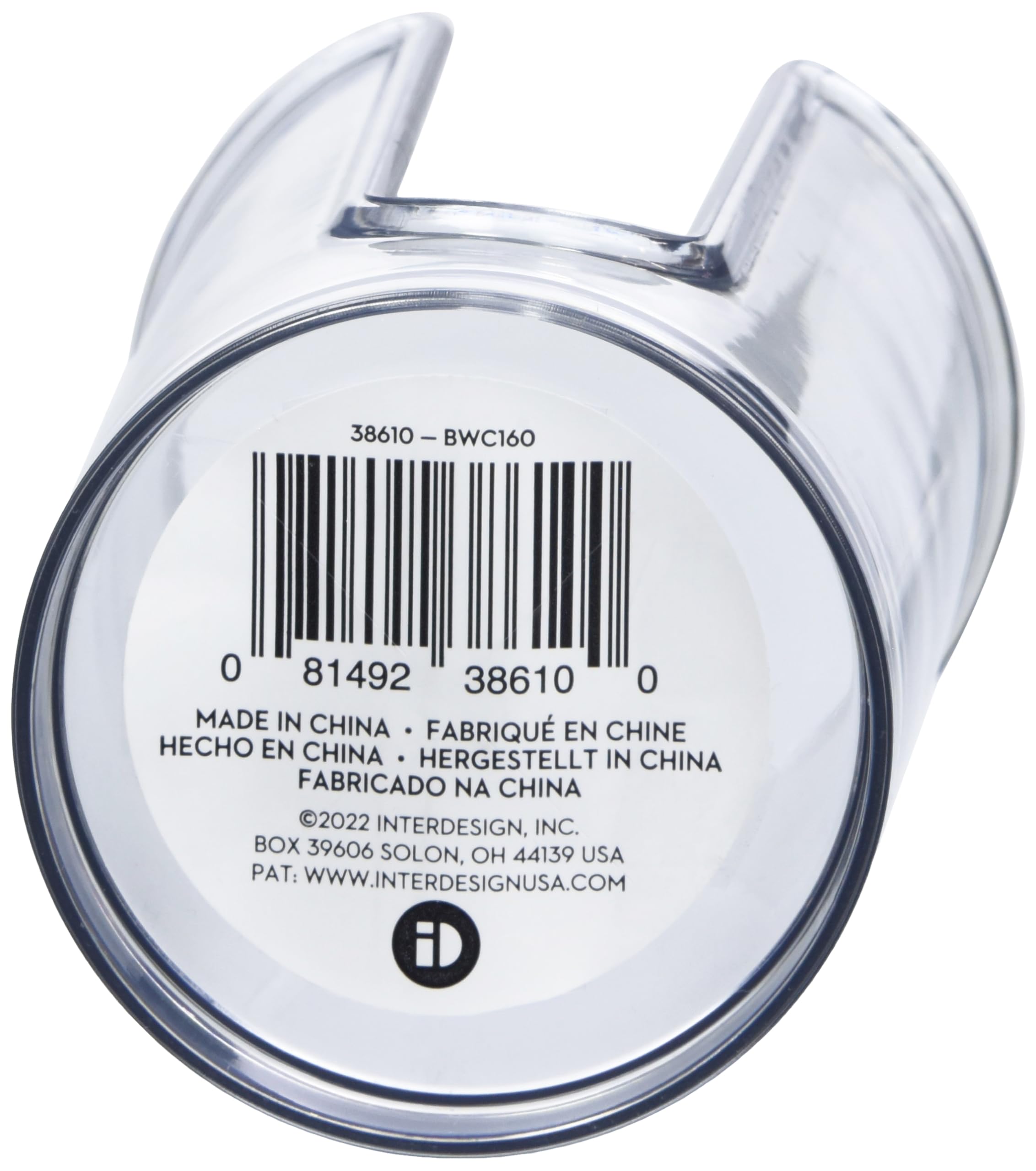 Idesign Plastic Cotton Round Holder And Dispenser, The Clarity Collection - 3    X 3    X 5   , Clear