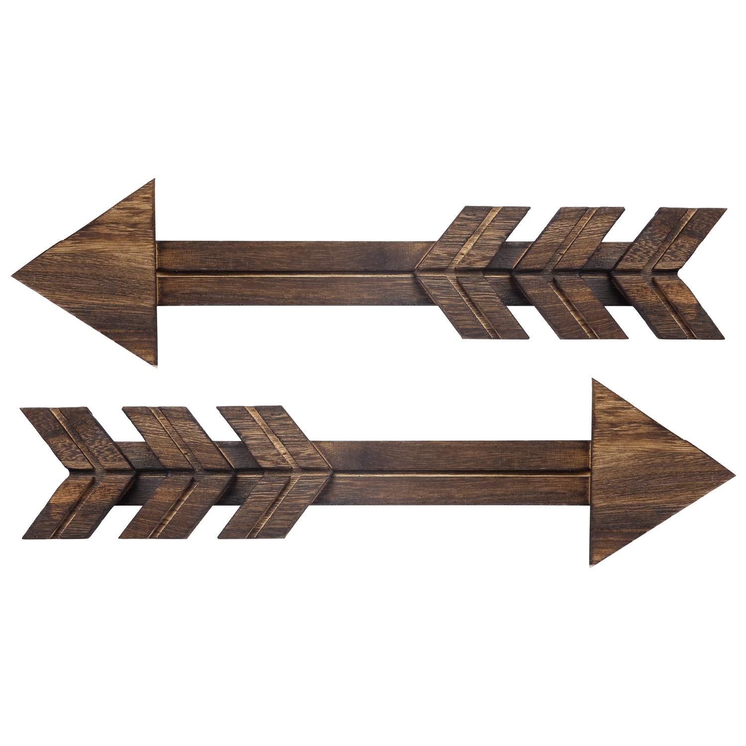 Dahey Rustic Wooden Arrow Wall Decor Farmhouse, 15 Wood Arrows Sign Wall Hanging Art Christmas Decoration for Home or Wedding, S
