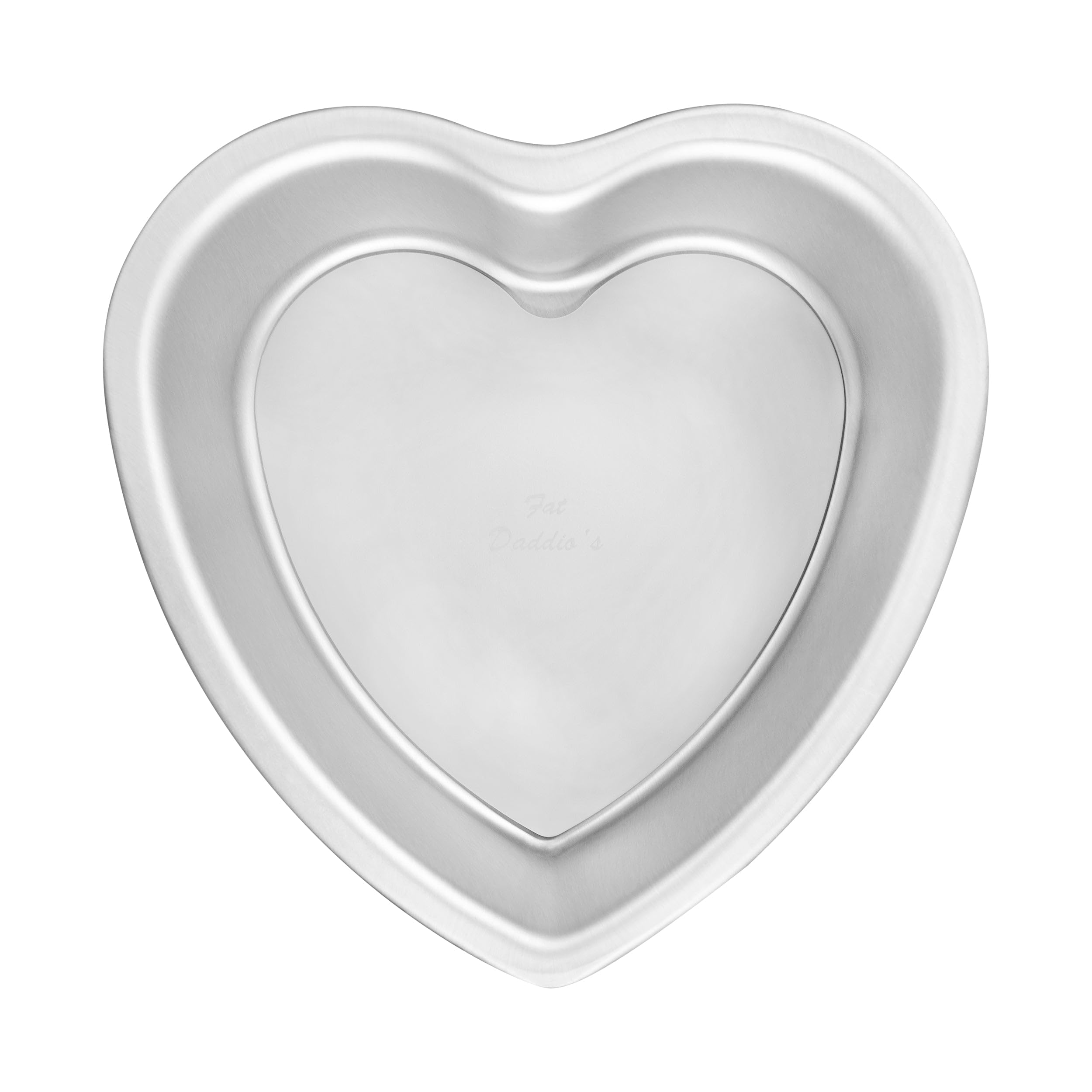 Fat Daddios PHT-L83 Anodized Aluminum Removable Bottom Heart Cake Pan, 8 x 3 Inch