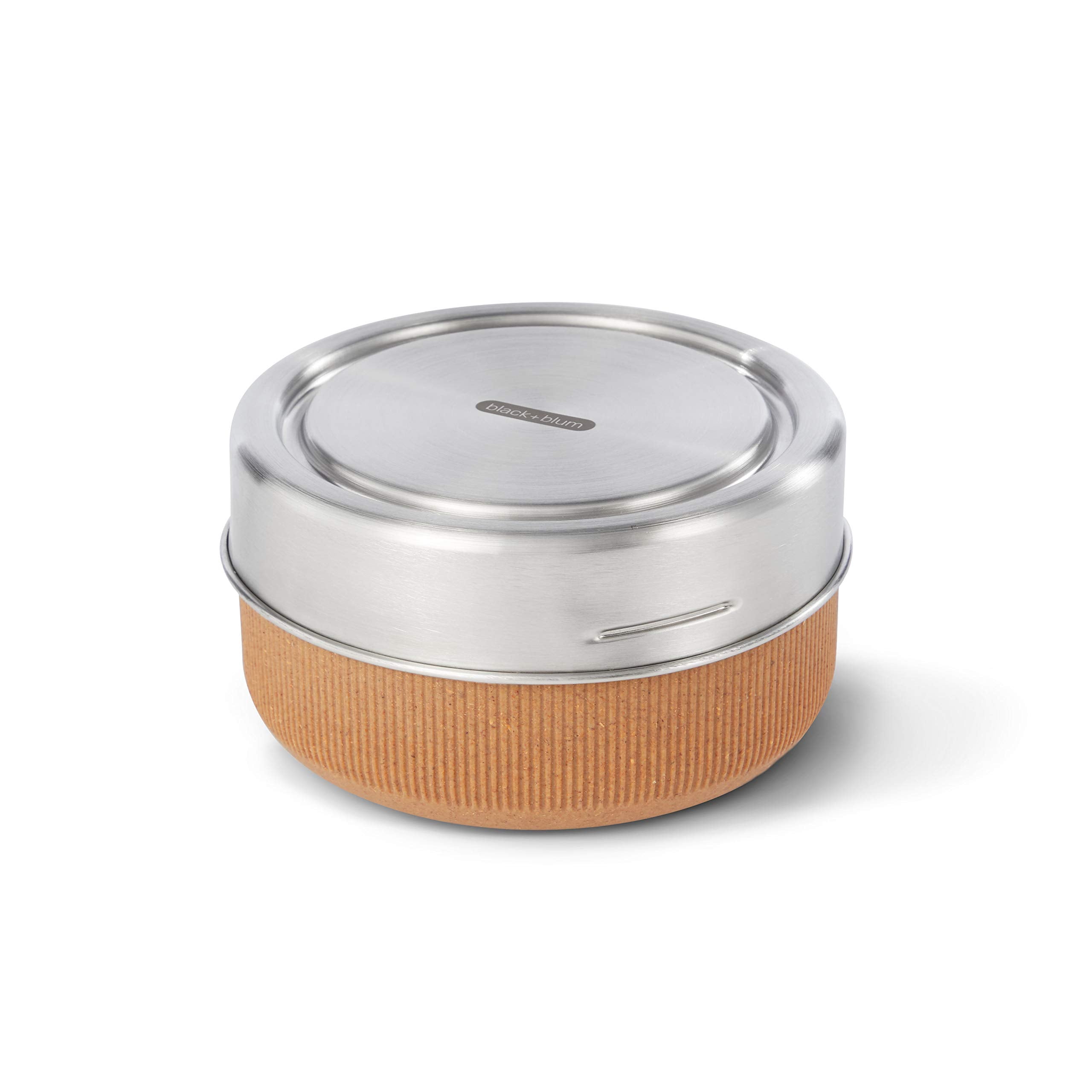 Black + Blum Glass Lunch Bowl | Leak-Proof Oven Safe Meal Prep Lunch Box Food Container, Almond, 25 Fl Oz / 750 Ml