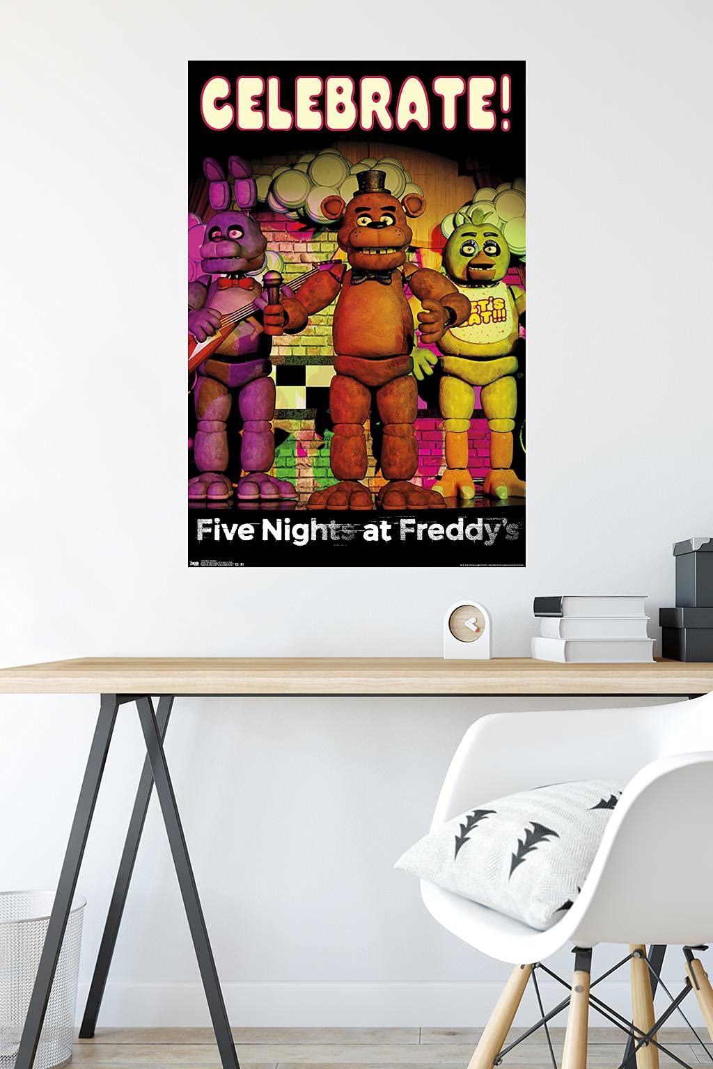 Trends International Five Nights At Freddy'S - Celebrate Wall Poster, 22.375'' X 34'', Premium Unframed Version