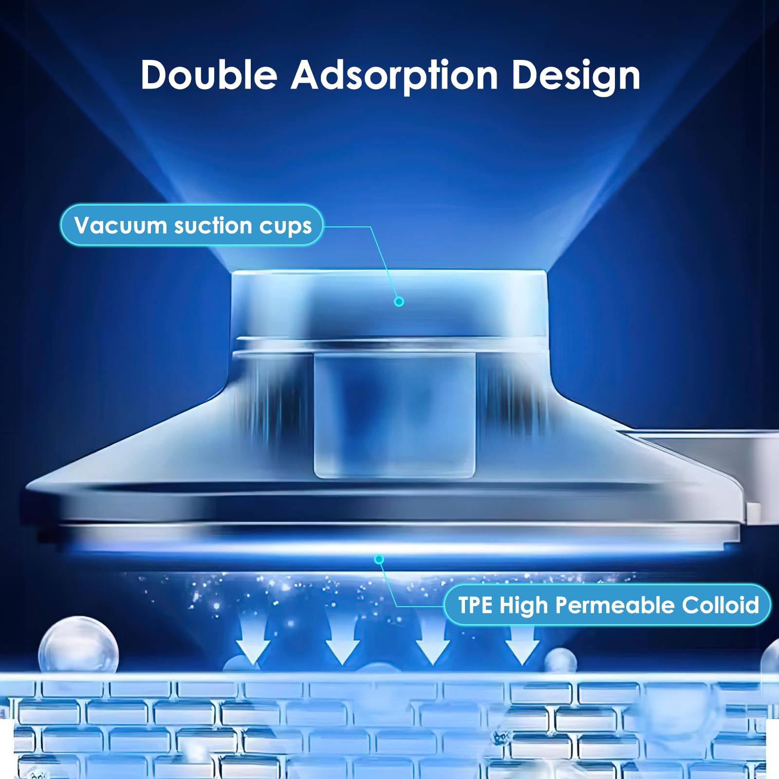 Avolare Suction Cup Towel Bar, Adjustable 24 Inches Adhesive Towel Holder For Bathroom, No Drill Wall Mounted Towel Rack With 5