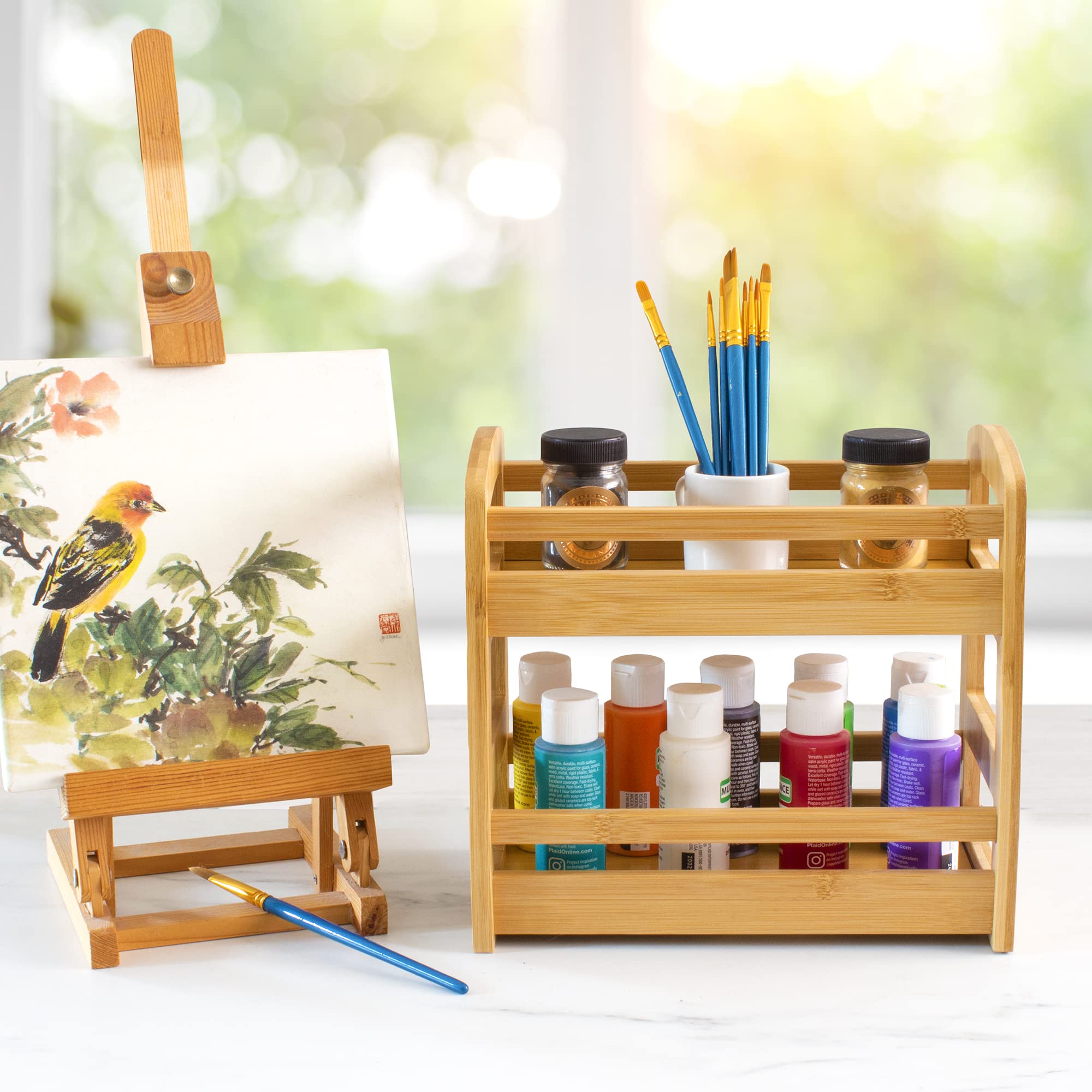 Totally Bamboo 2 Shelf Spice Caddy, Organizer Rack For Kitchen Countertop Or Cupboard
