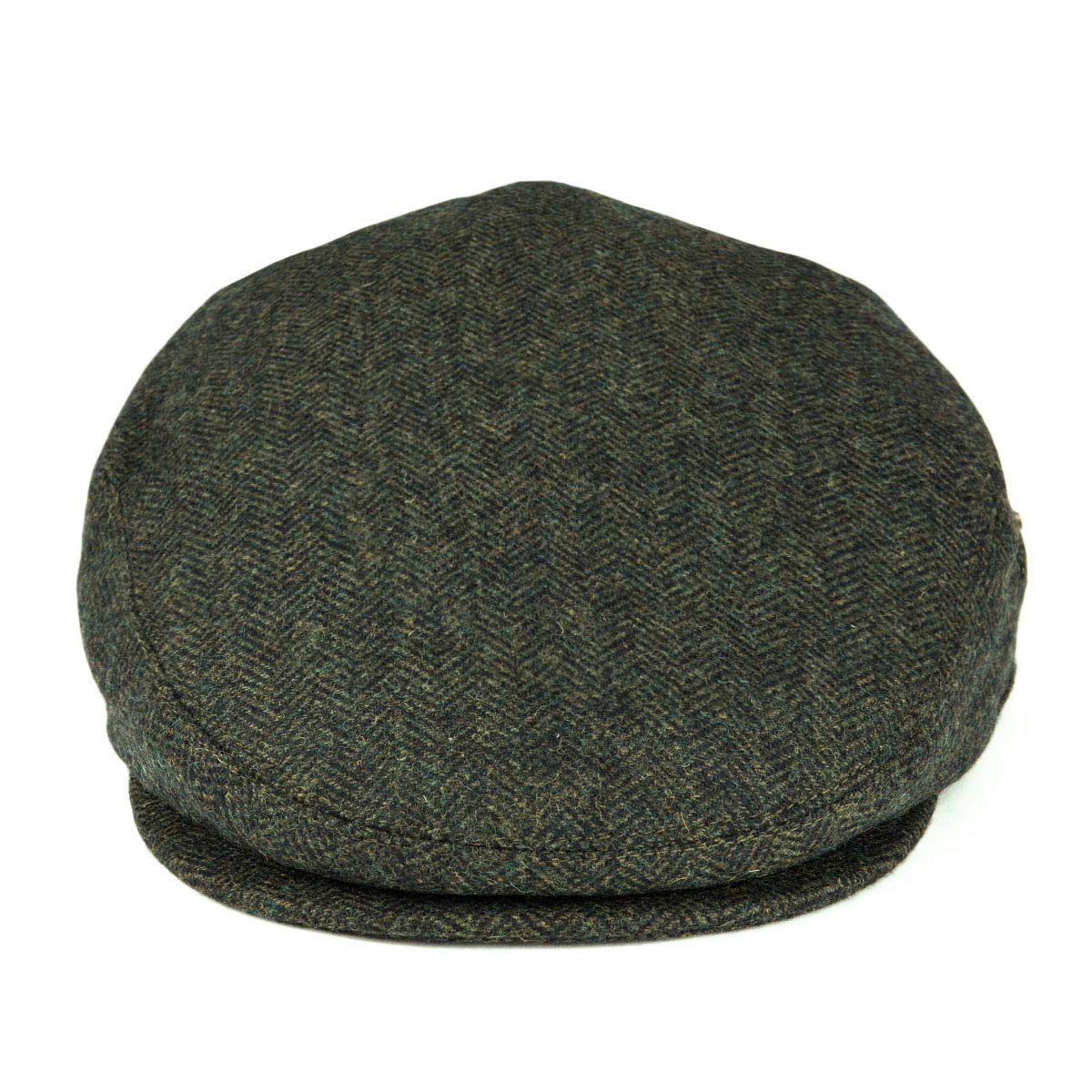 Voboom Mens Herringbone Flat Ivy Newsboy Hat Wool Blend Gatsby Cabbie Cap (Army Green, 7 78)