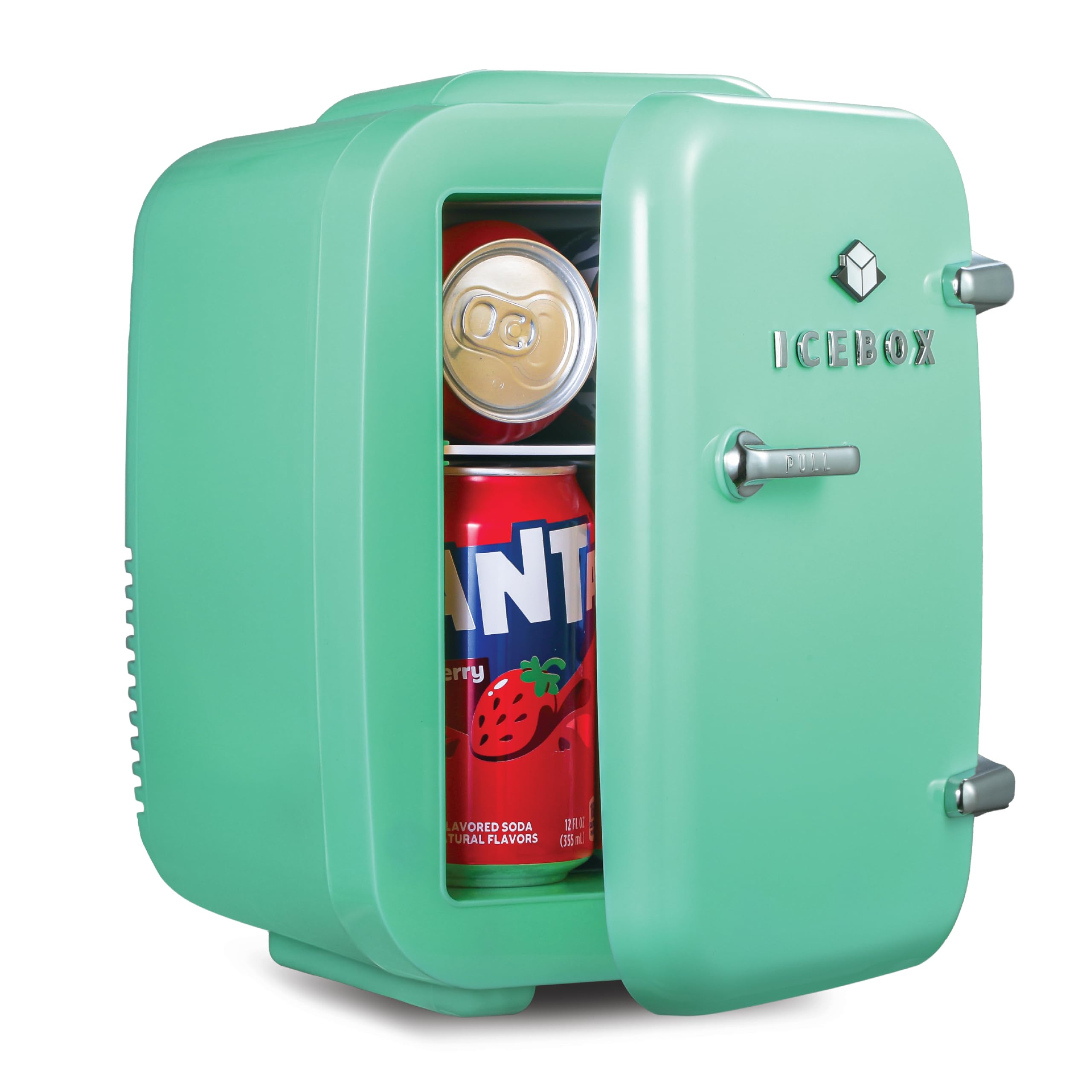 ICEBOX IBMF4MNT Mini Fridge For Bedroom, Skincare Refrigerator, Portable Cooler & Warmer for Makeup, for Office & Home, Mini (4 