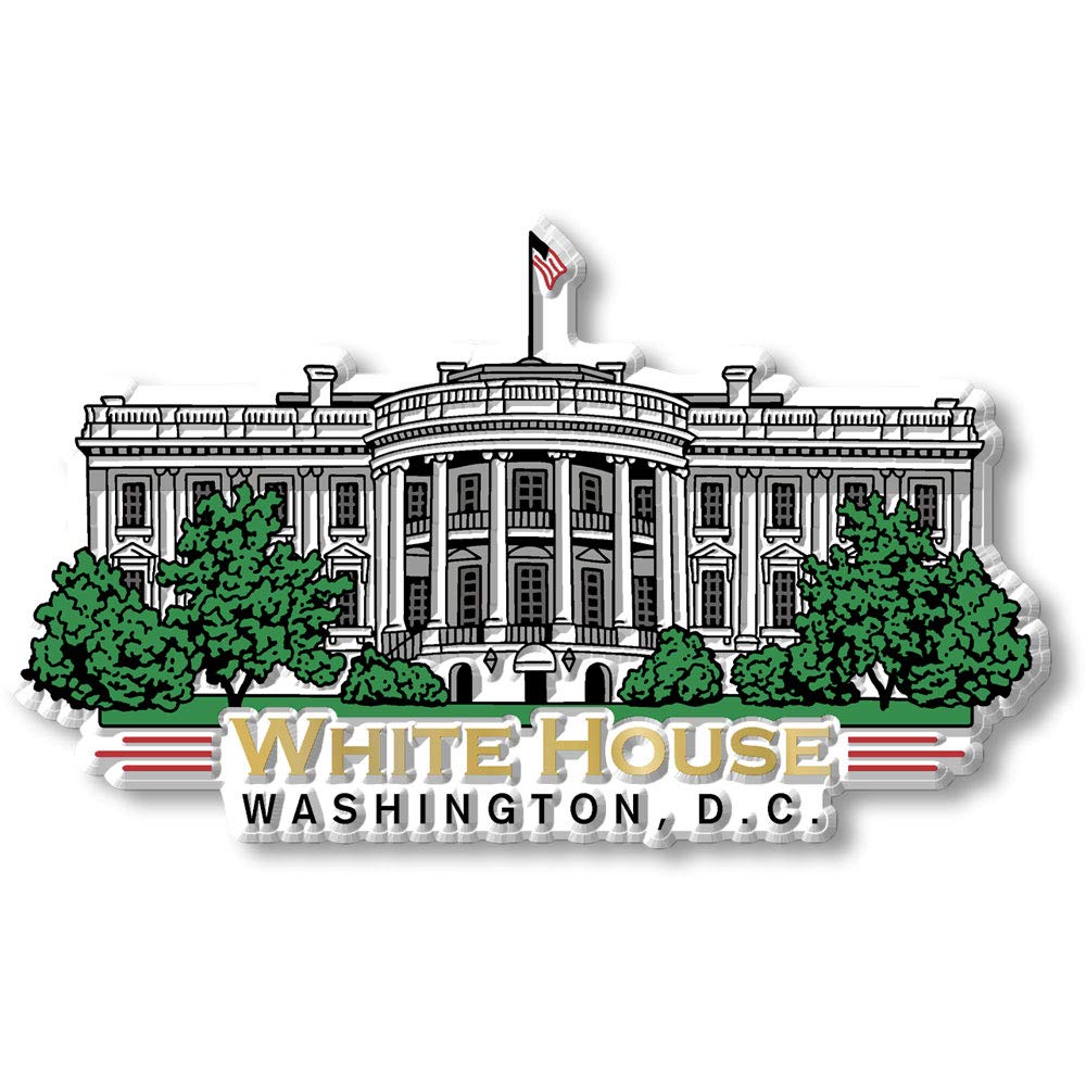 White House Magnet By Classic Magnets, Washington D.C. Series, Collectible Souvenirs Made In The Usa, 4.1'' X 2.5''