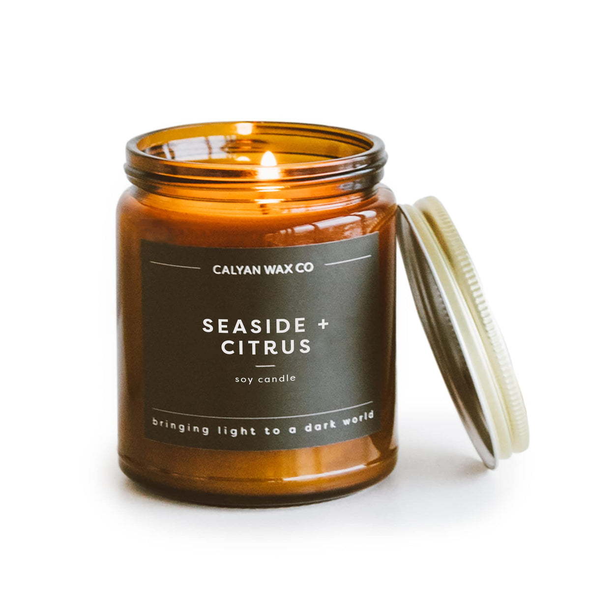 Calyan Wax Soy Wax Candle, Seaside & Citrus Scented Candle for The Home  Premium Candle with Essential Oils  7.2 oz 57 Hour Burn