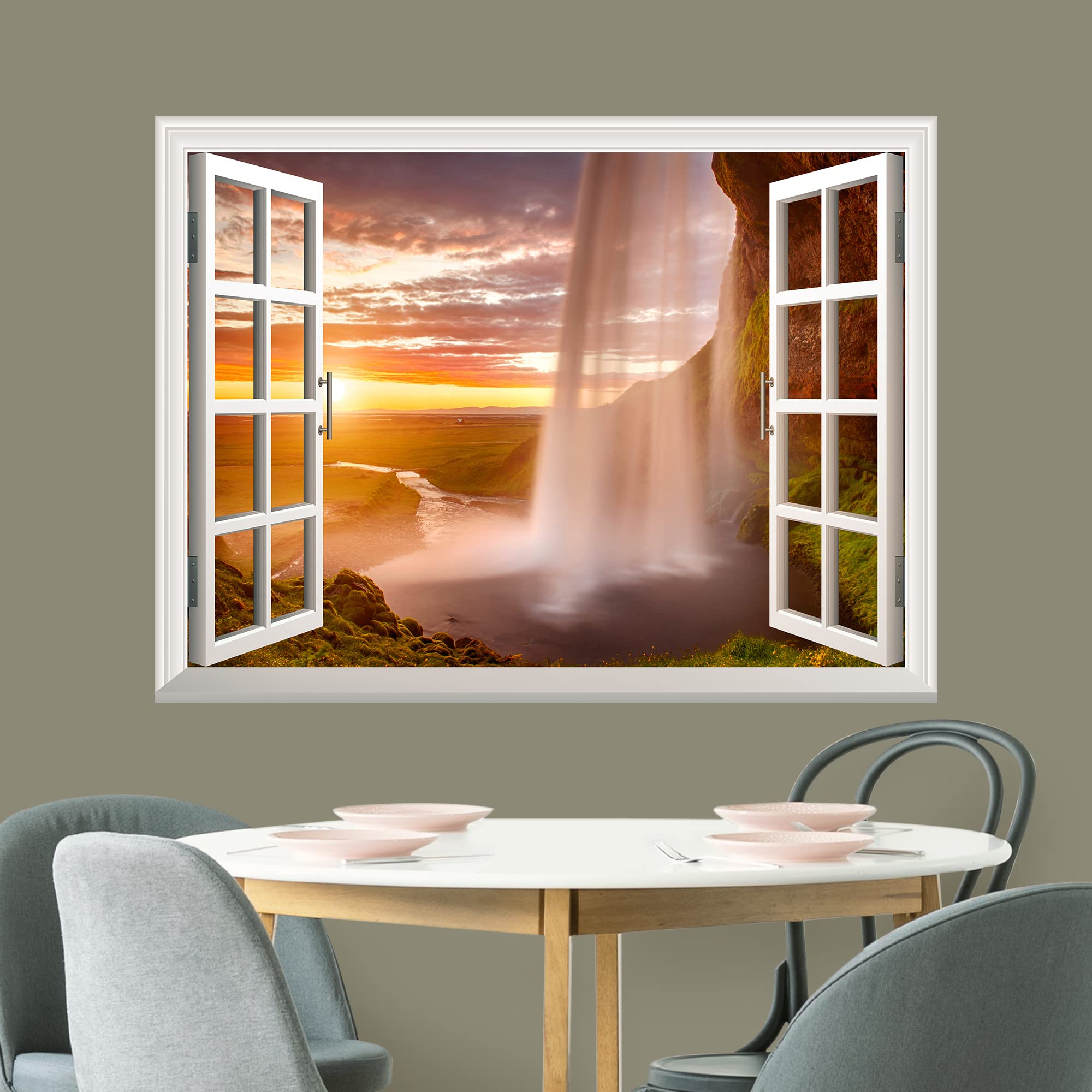 wall26 Removable Wall Sticker/Wall Mural (36''x48''  Majestic Waterfall)