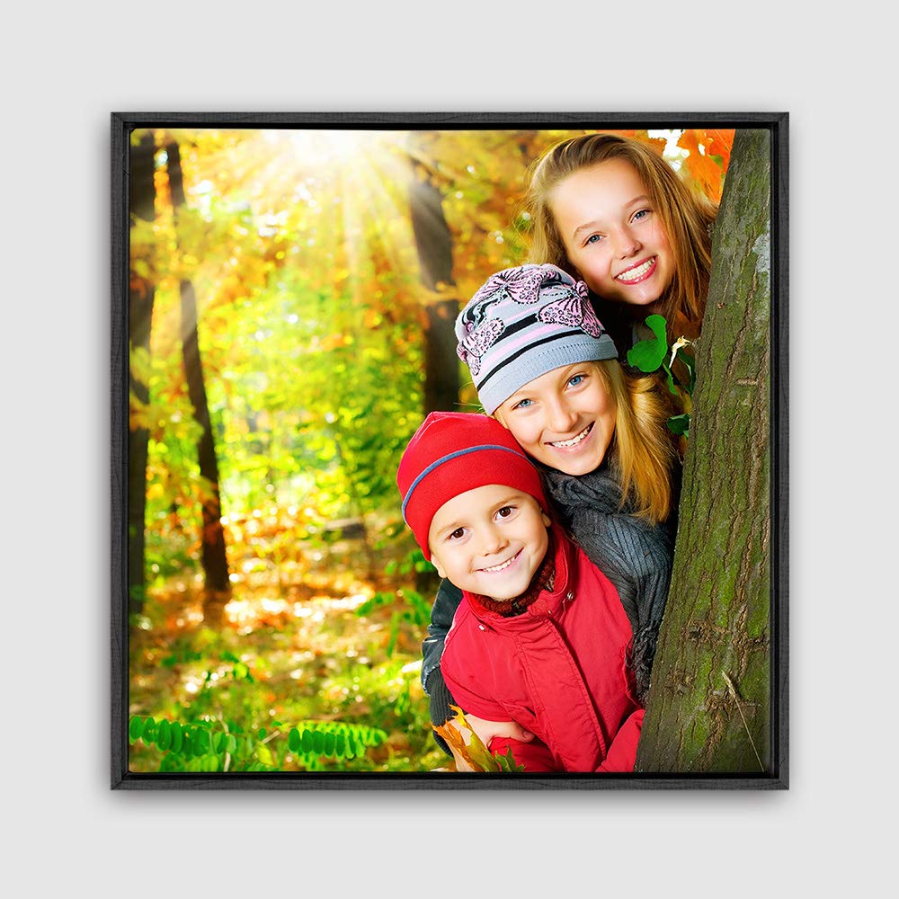 Wall26 Framed Custom Canvas Wall Art For Living Room, Bedroom Canvas Prints For Home Decoration Ready To Hang - 16''X16'', Black