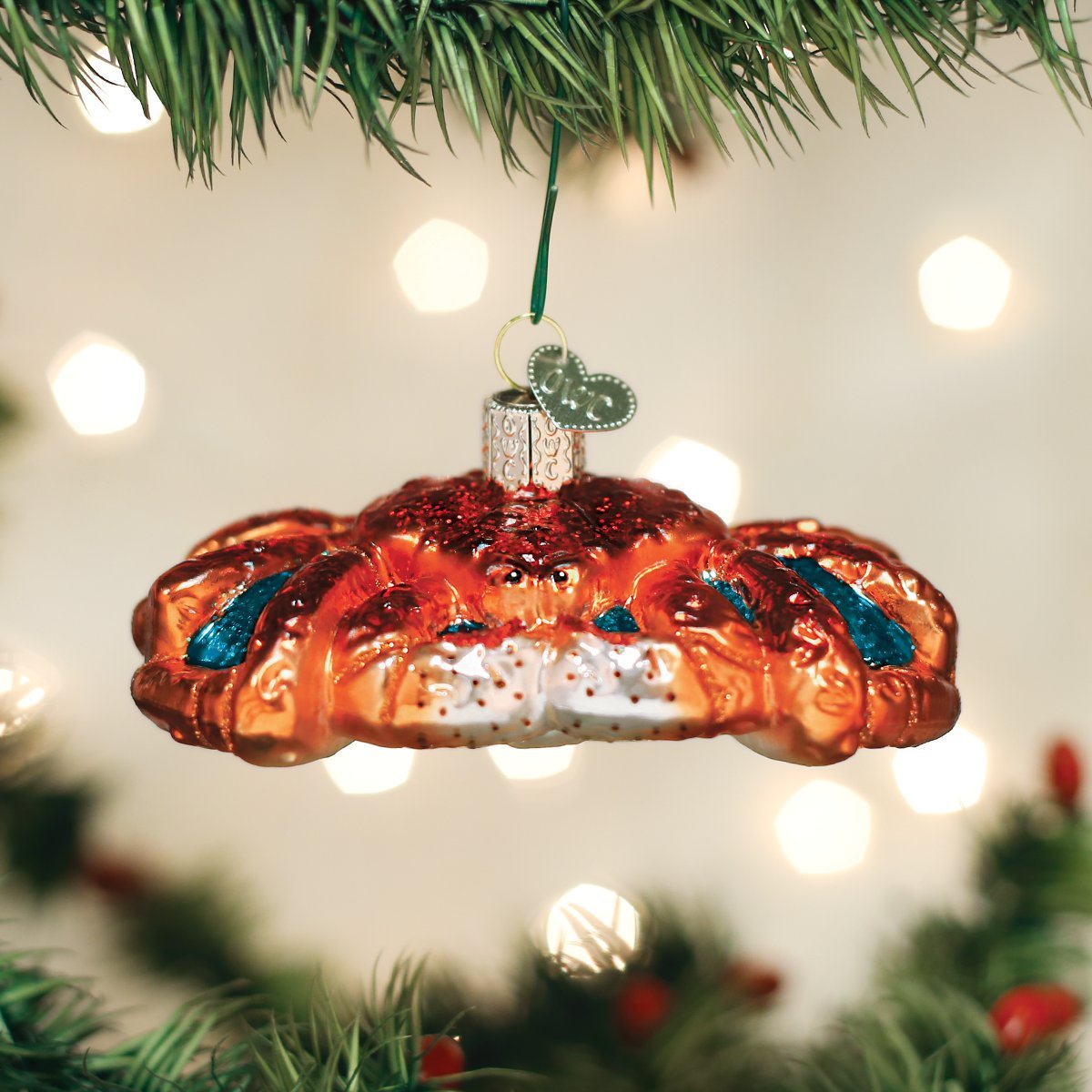 Old World Christmas Lobsters Glass Blown Ornaments for Christmas Tree King Crab