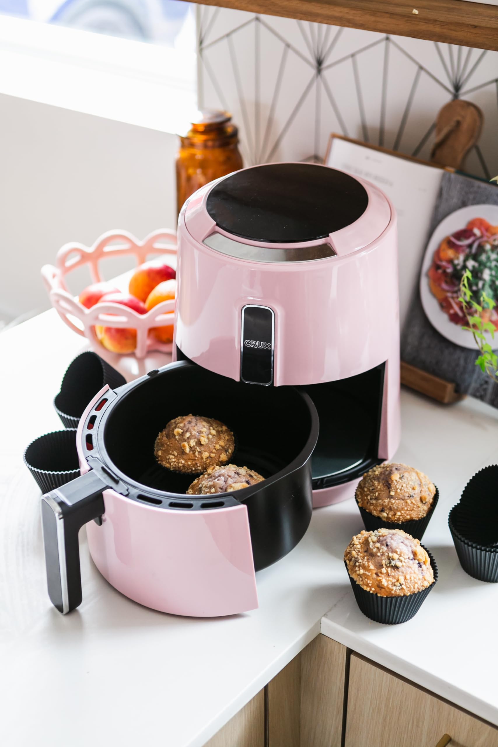 The Silicone Kitchen Reusable Silicone Baking Cups, Non-Toxic, Bpa Free, Dishwasher Safe, Regular, Matte Black, 12 Pack