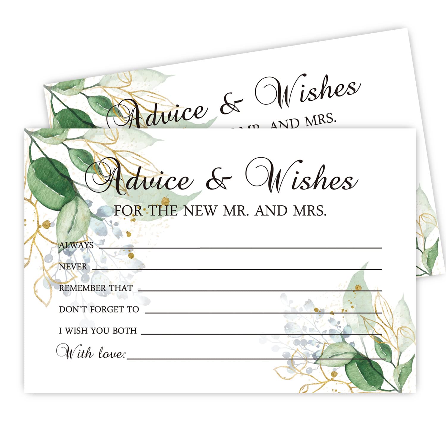Farhtinanfx 50 Advice And Wishes For The New Mr And Mrs, Bride And Groom Weddings, Bridal Showers, Marriage Advice Cards(4'' X 6