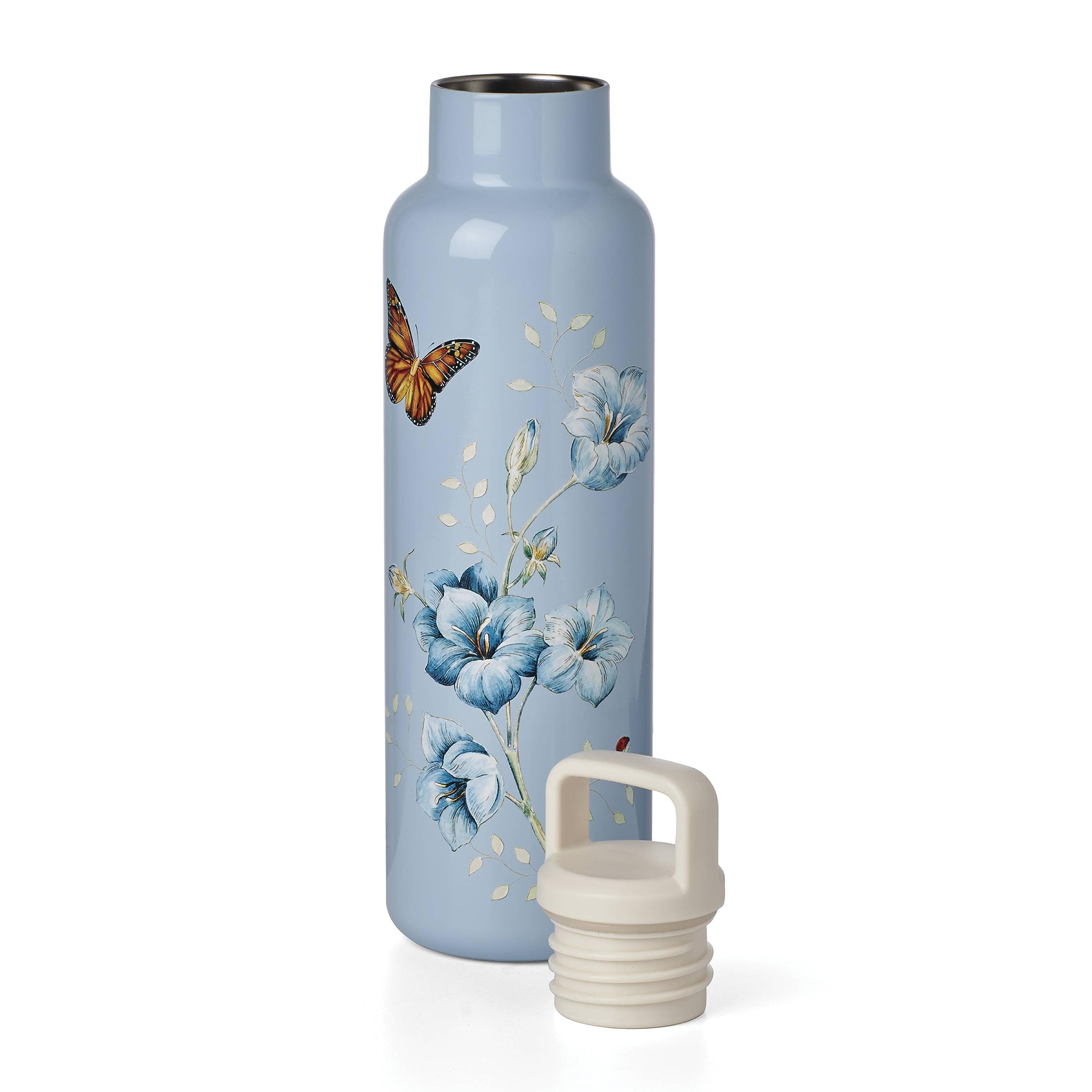 Lenox 895743 Butterfly Meadow Light Blue Insulated Water Bottle