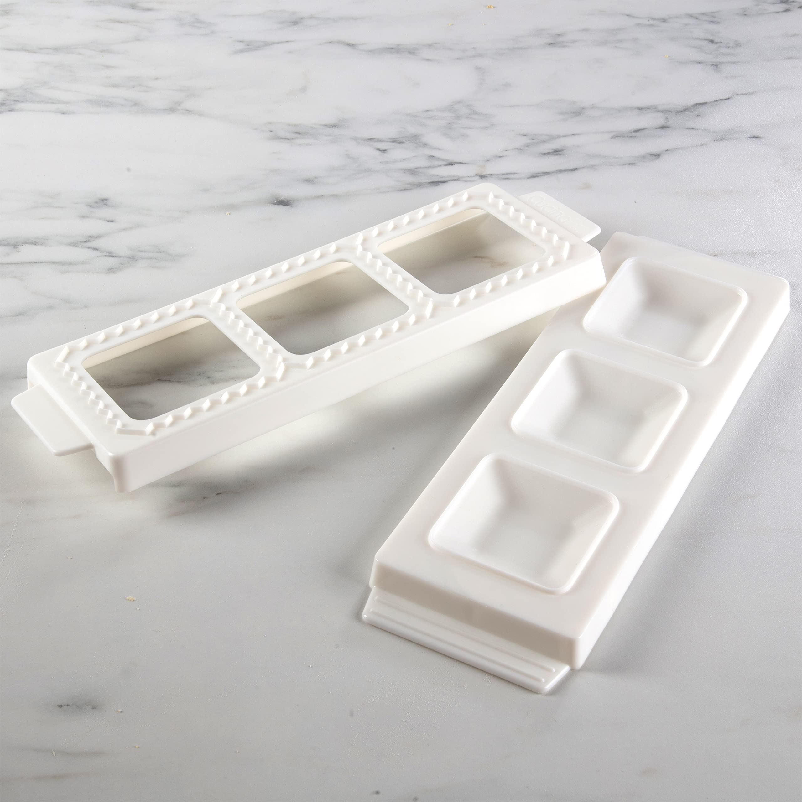 CucinaPro Jumbo Squares Ravioli Molds - 2-Pack 2" Pasta Maker, Easy to Use & Clean, Ideal for Italian Dinner Parties
