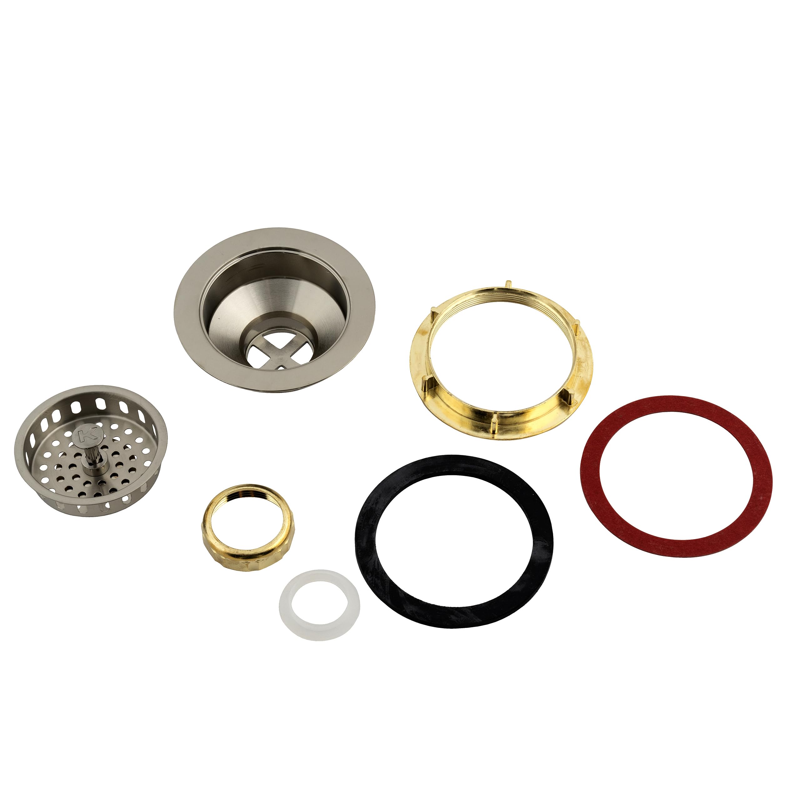 Plumb Pak K5445Dsbn Plumpak Sink Basket Strainer With Ground Joint Drop Post, 3.321 In Mesh, Brass