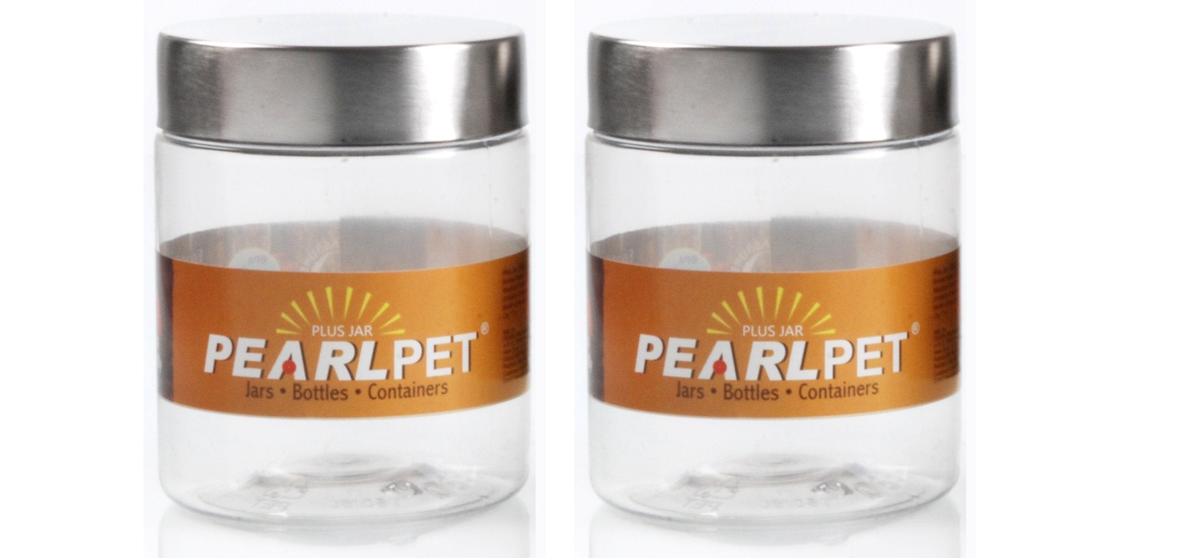 Pearlpet Plus Range Plastic Storage Jars & Containers For Kitchen |Stackable |Air Tight| Steel Cap Jar Food Grade | Bpa-Free |2 