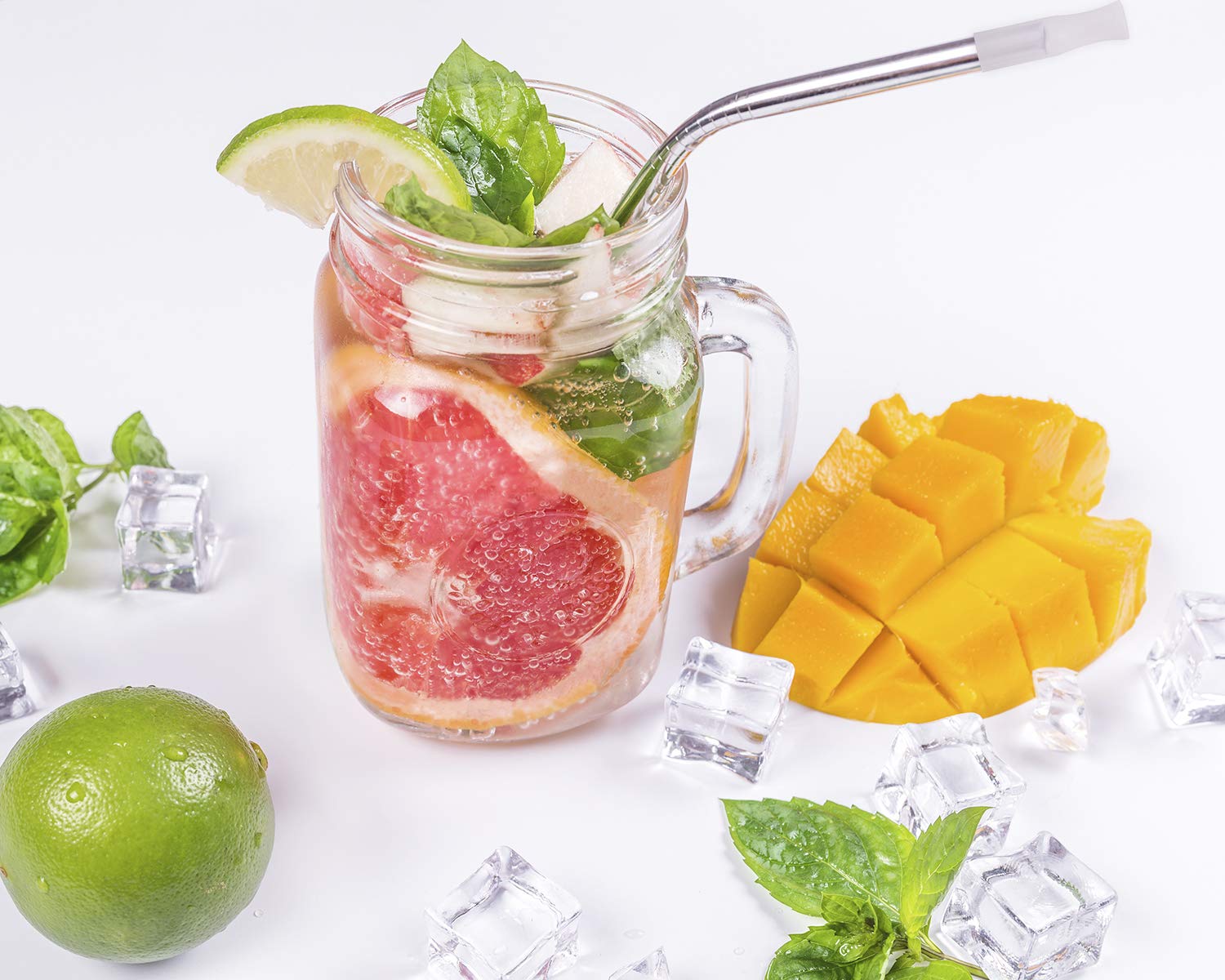 Mini Skater 16Pcs Silicone Straws Tips Food Grade Reusable Anti-Scald/Cold Straws Cover Fit For 1/4 Inch Wide(6Mm Out Diameter)