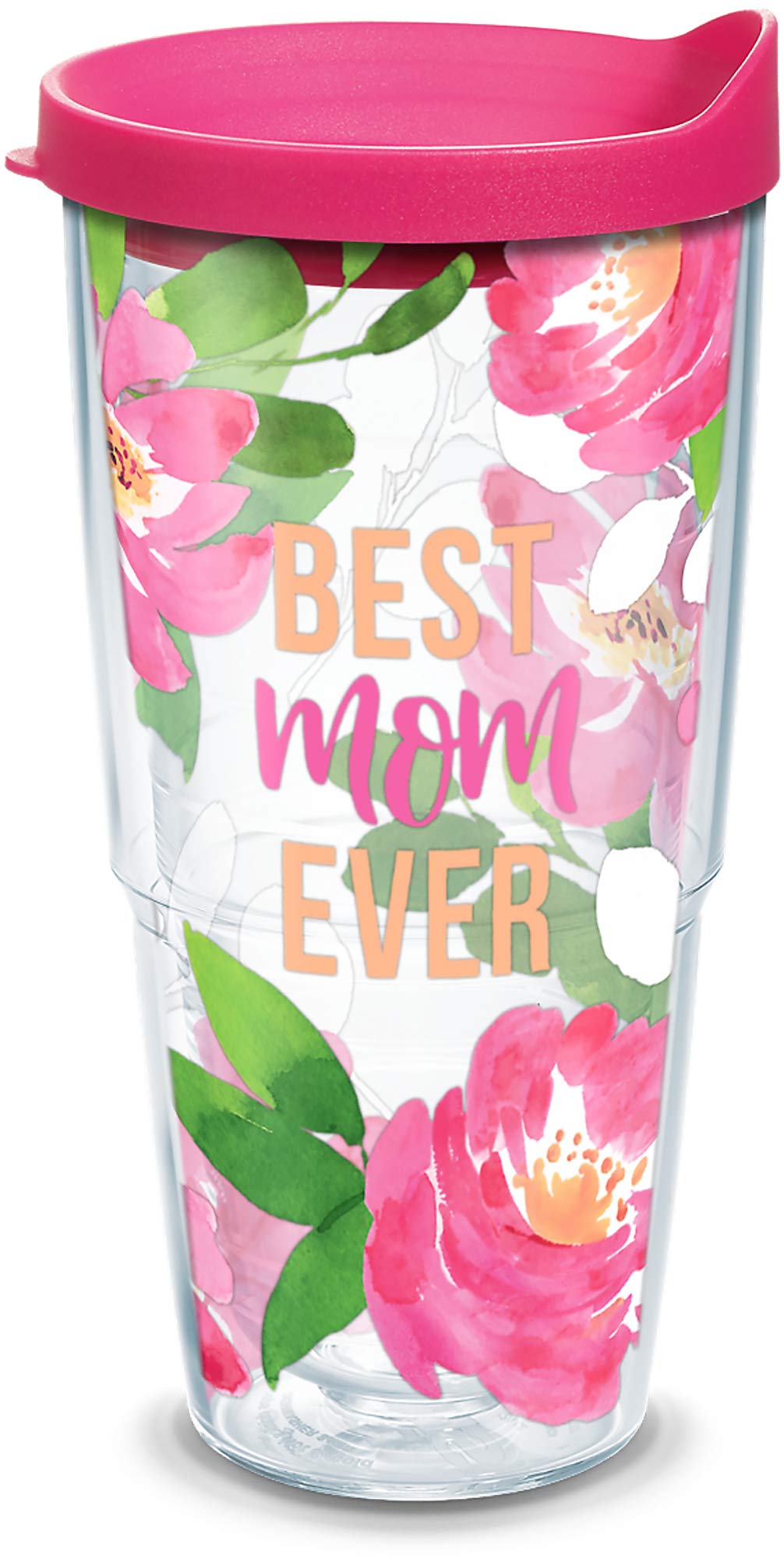 Tervis Best Mom Ever Floral Insulated Tumbler, 24Oz, Clear - Tritan, 1 Count (Pack Of 1)