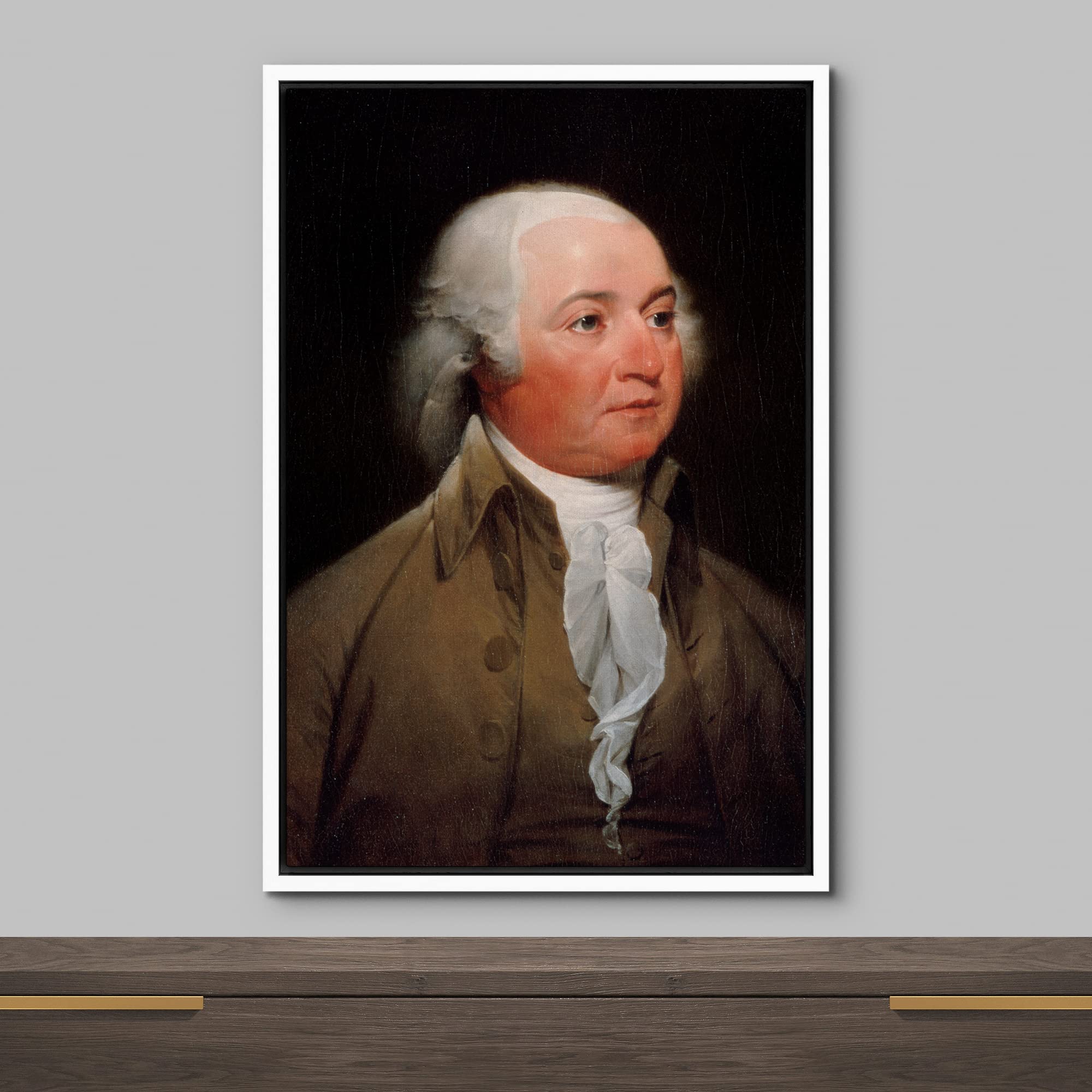 Wall26 Framed Canvas Print Wall Art Portrait Of John Adams People Pop Culture Historical Realism Famous Closeup Colorful Multico