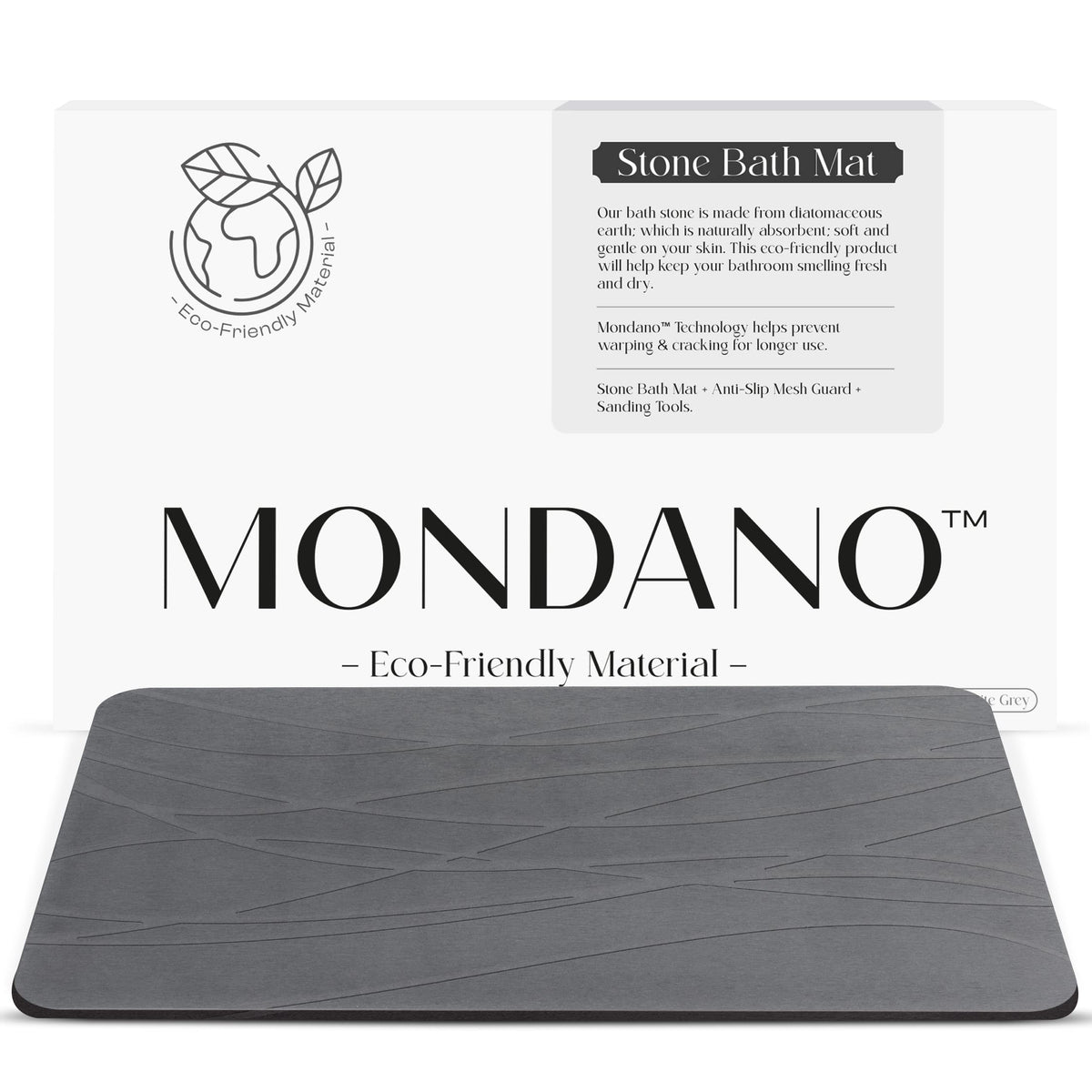 Stone Bath Mat, Diatomaceous Earth Bath Mat Stone - Non-Slip Stone Bath Mats For Bathroom, Fast-Drying Stone Bath Mat, Diatomace