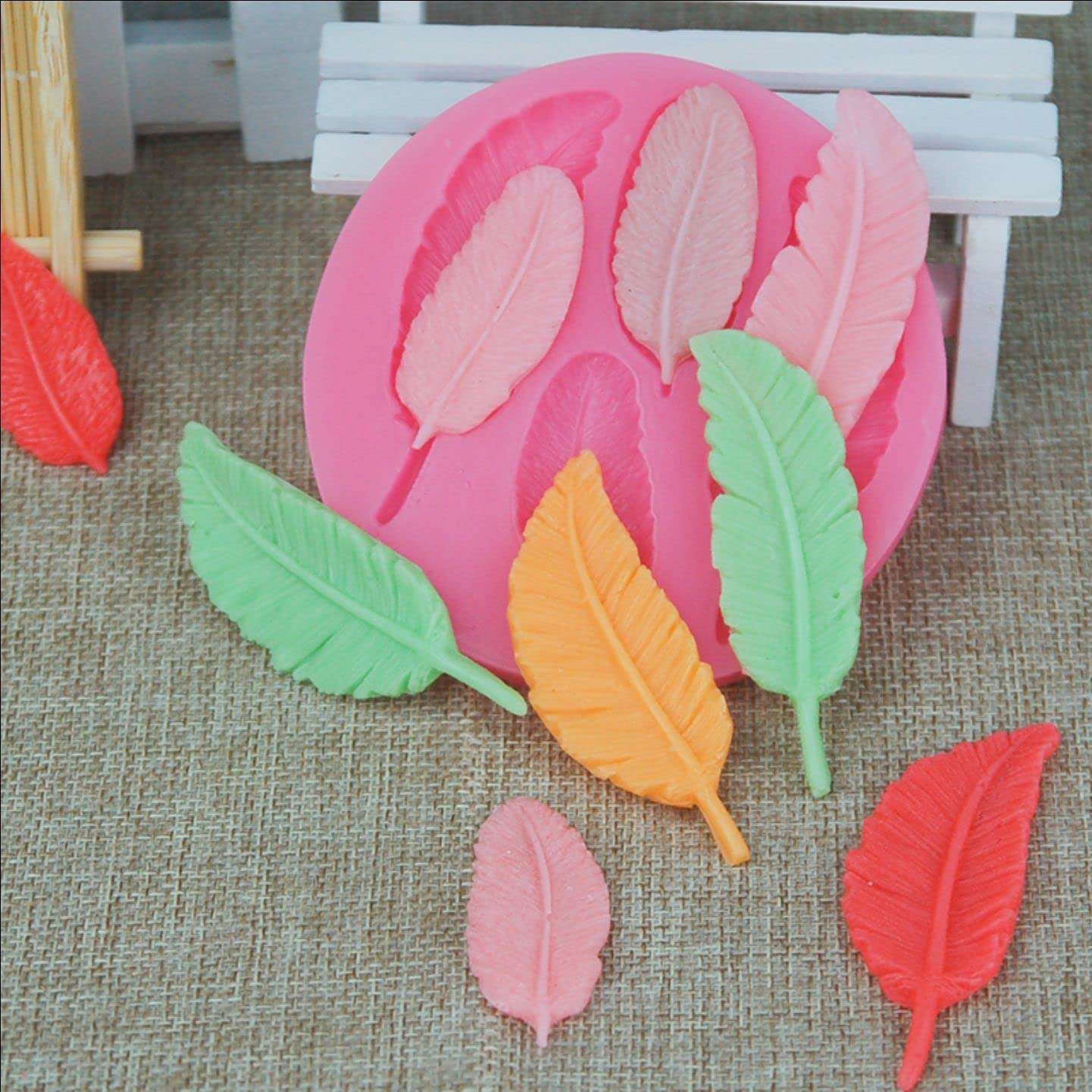 Guratapa 3 Pcs Feather Theme Silicone Molds For Diy Fondant Candy Making Tools Chocolate Mold Desserts Ice Cube Gum Clay Biscuit