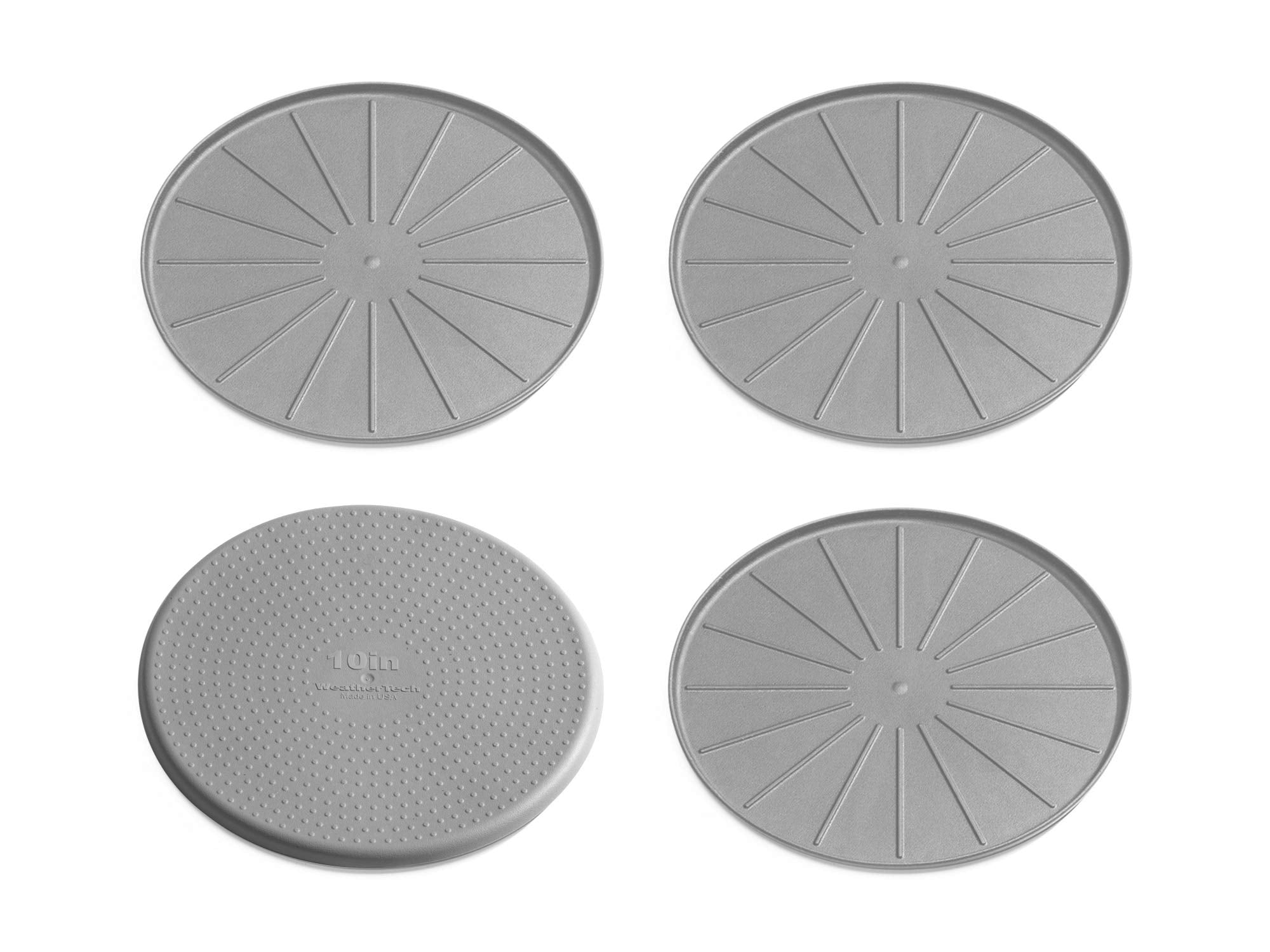 Weathertech 10'' Coasters For Home Surfaces, Anti-Skid, No-Slip Knibs - Set Of 4, Grey - (8A10Cstgr)