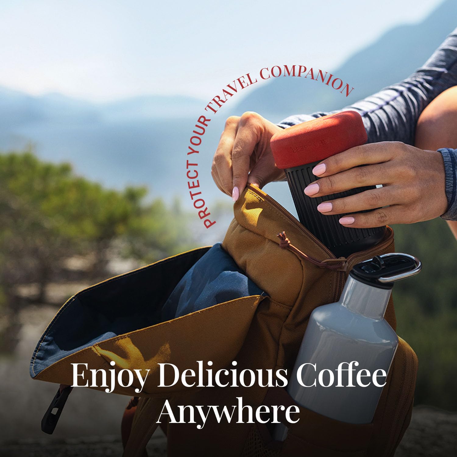 Aeropress Go Travel Coffee Press Kit - 3 In 1 Brew Method Combines French Press, Pourover, Espresso - Full Bodied Coffee Without