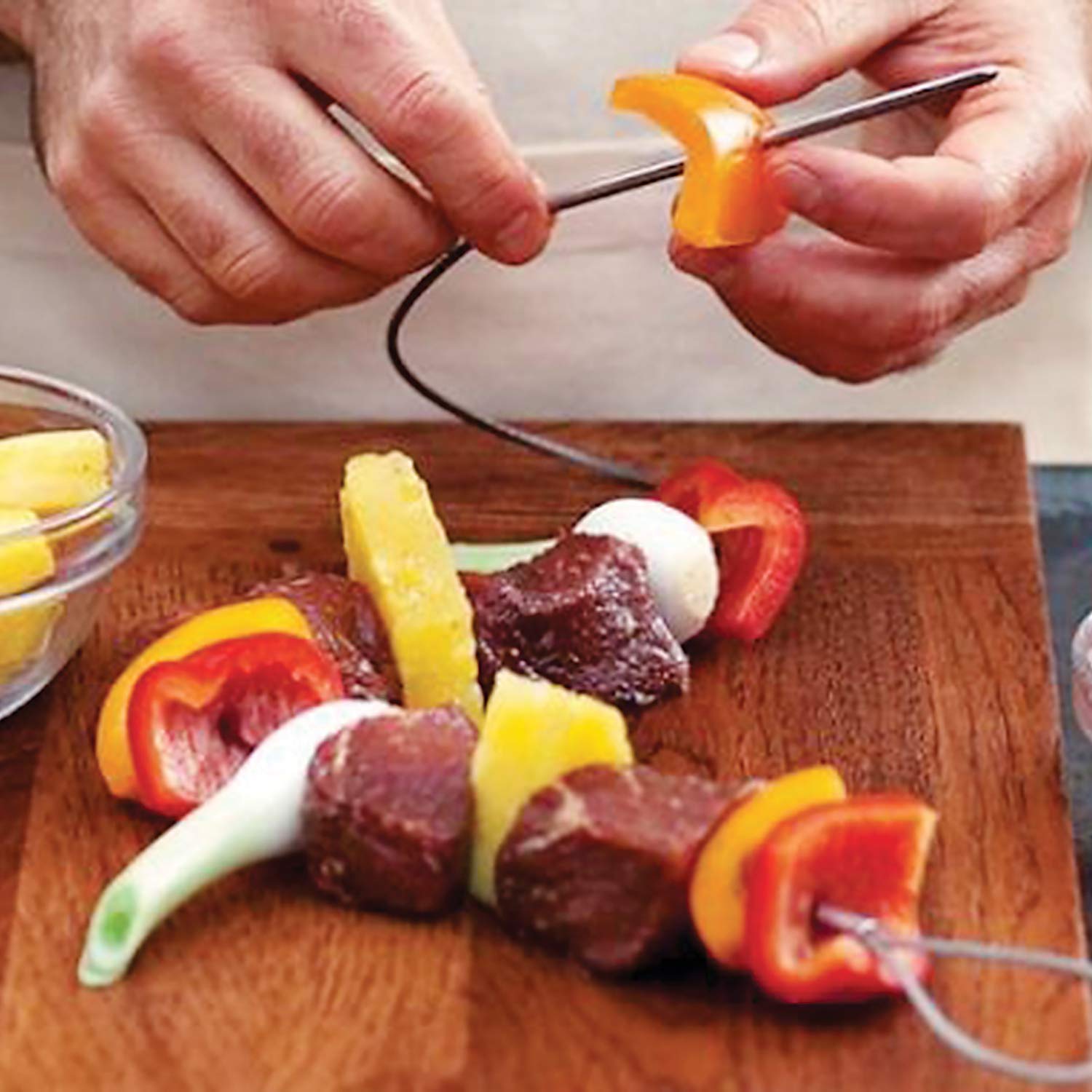 Norpro Stainless Steel Flexible Skewers  Set of 4  10.5&quot x 4&quot x .25&quot