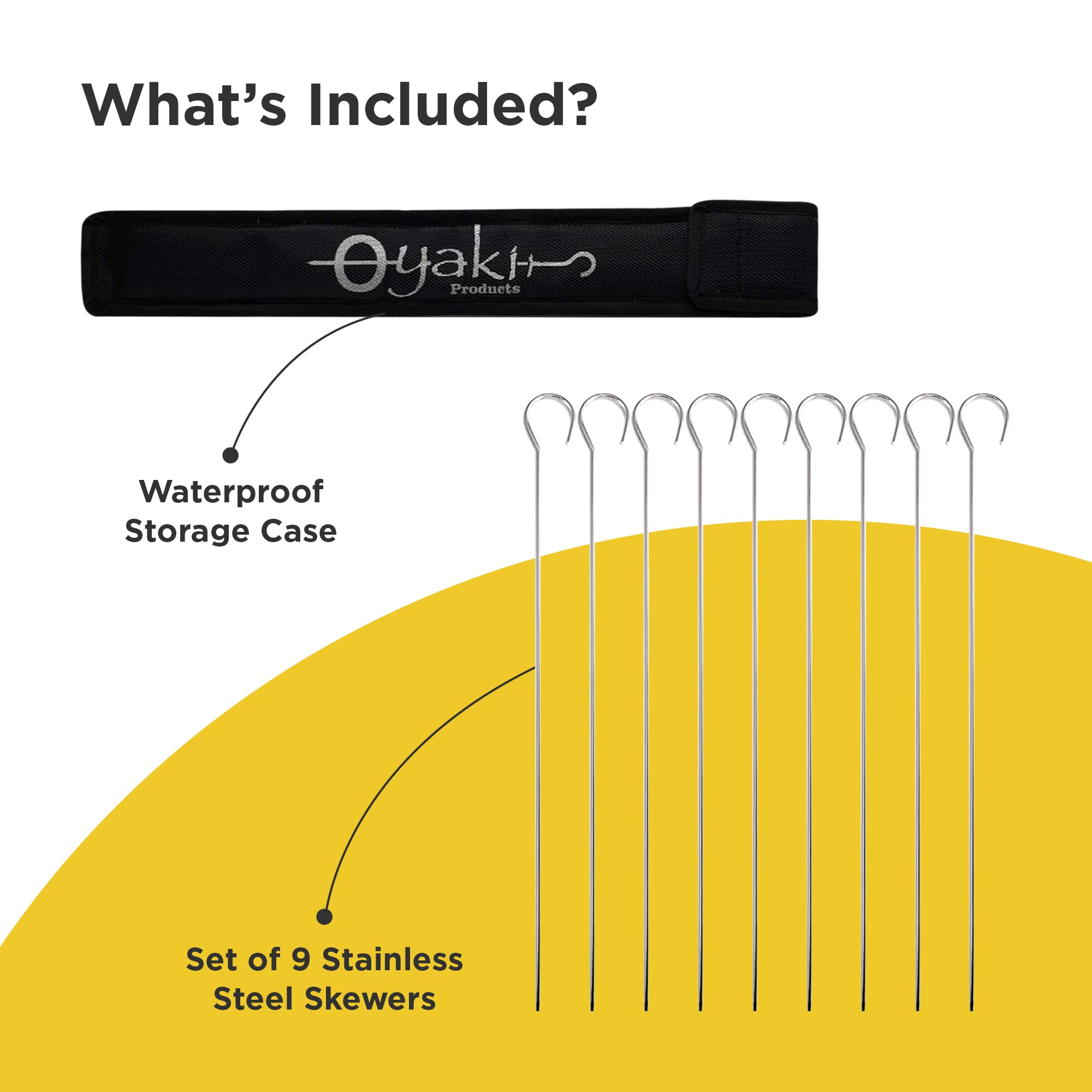 Flat Metal Kabob Skewers For Grilling - 9'' Bbq Skewers Stainless Steel With Storage Bag - Set Of 8 Dishwasher Safe Flat Metal S