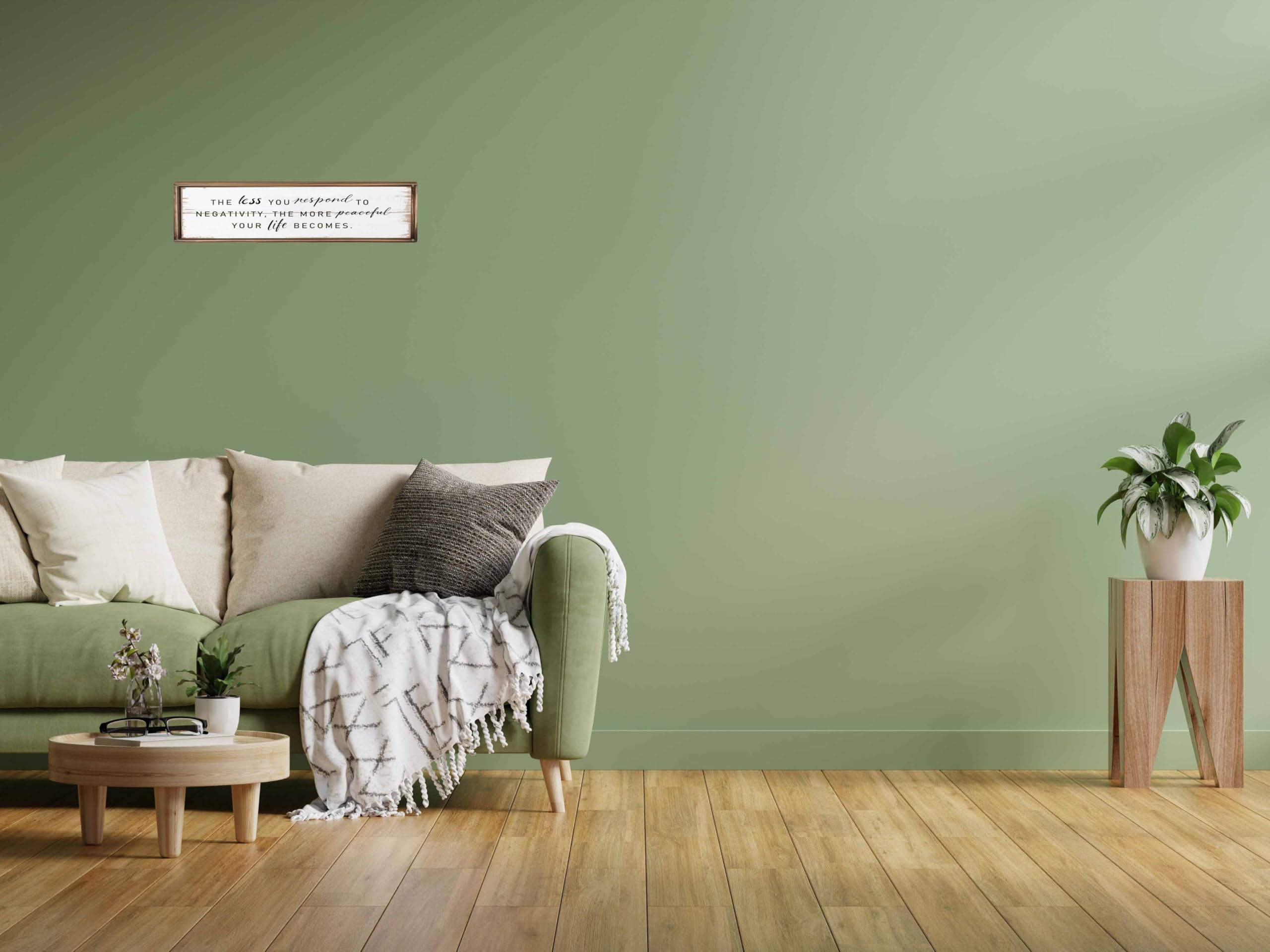 Aimlayton Negativity Response Metal Sign 4x16in Motivational Plaque for Yoga Room Meditation Wall Art