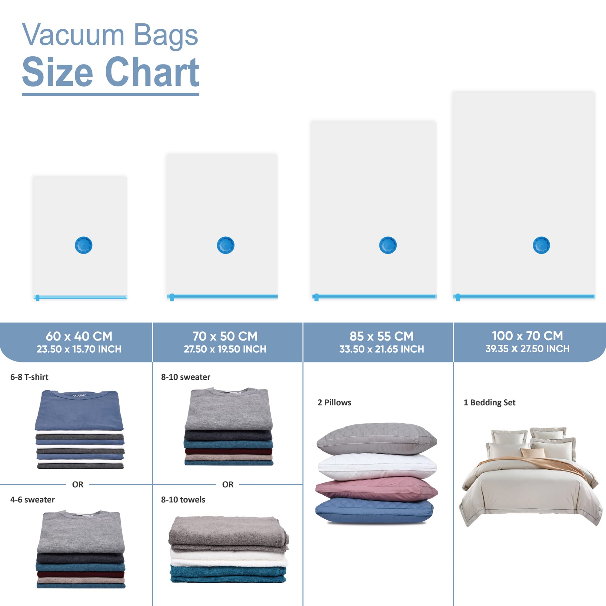 15 Space Saver Vacuum Storage Bags  Vacuum Sealed Storage Bags (3 Jumbo/4 Large/4 Medium/4 Small) with Hand Pump  Vacuum Seal Bags for Clothing  Comforters  Pillows  Towel  Blanket Storage  Bedding