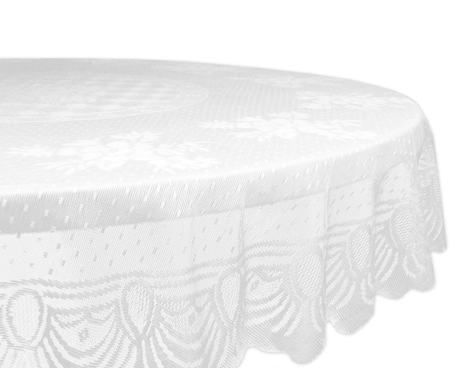Dii Home Essentials 100% Polyester, Machine Washable, Shabby Chic, Vintage Tablecloth Or Overlay 63'' Round, Floral Lace