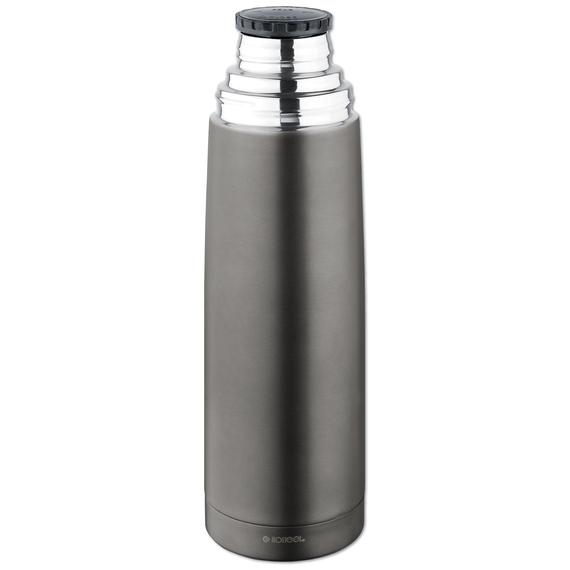 Isosteel Duo 9900Dat Top 0 75 Litre Stainless Steel Vacuum Flask, Titan/Grey, 8.2 X 7.7 X 30.4 Cm