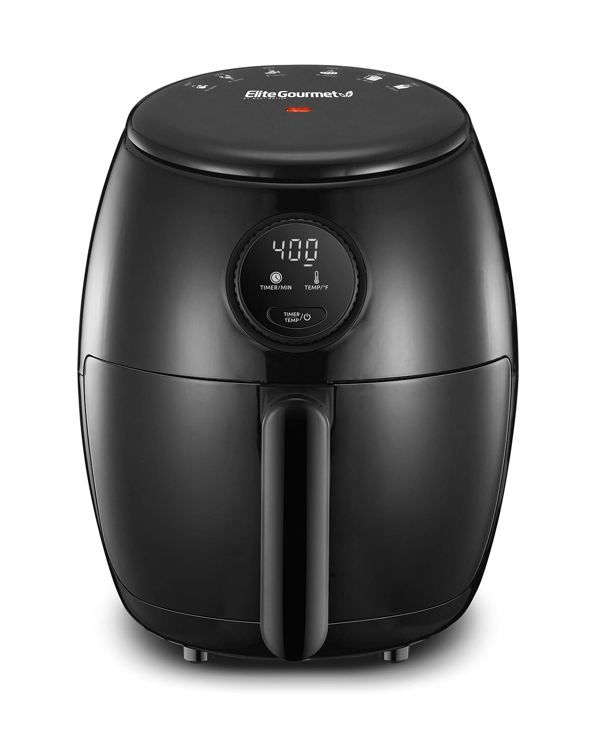 Elite Gourmet Eaf2612D Personal 2.1Qt Compact Space Saving Programmable Hot Air Fryer, Oil-Less Healthy Cooker, Timer & Temperat