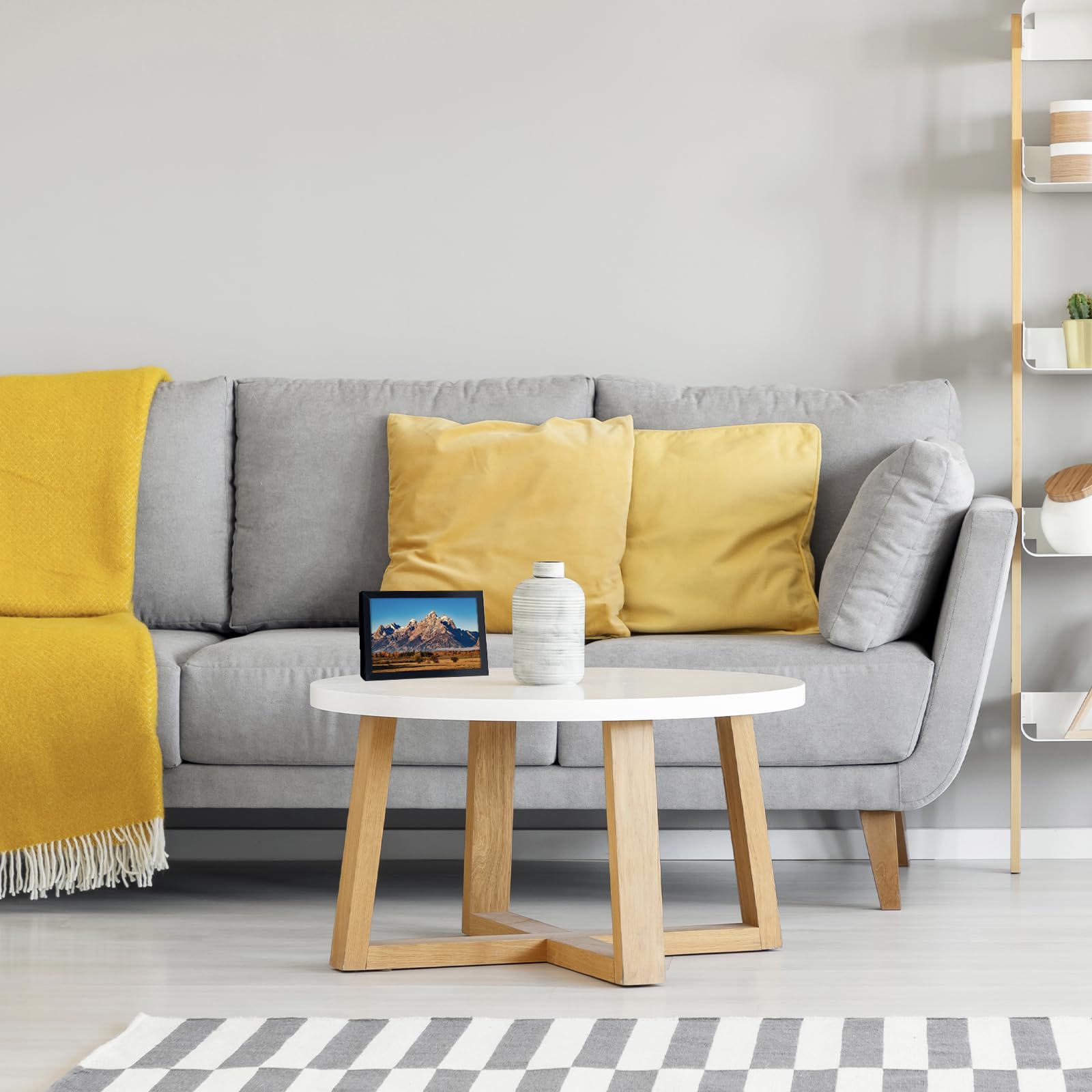 JCJMY 5x9 Picture Frame Black for Wall Hanging or Tabletop, Wall Mounting Horizontally or Vertically, 5 x 9 Wall Gallery Poster