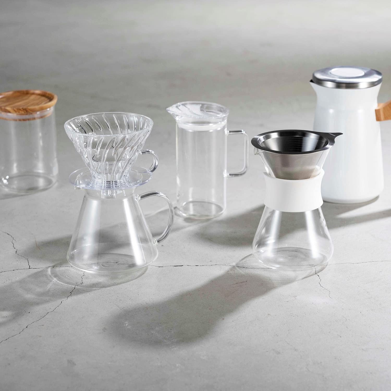 'Simply Hario'' Glass V60 Pour Over Set