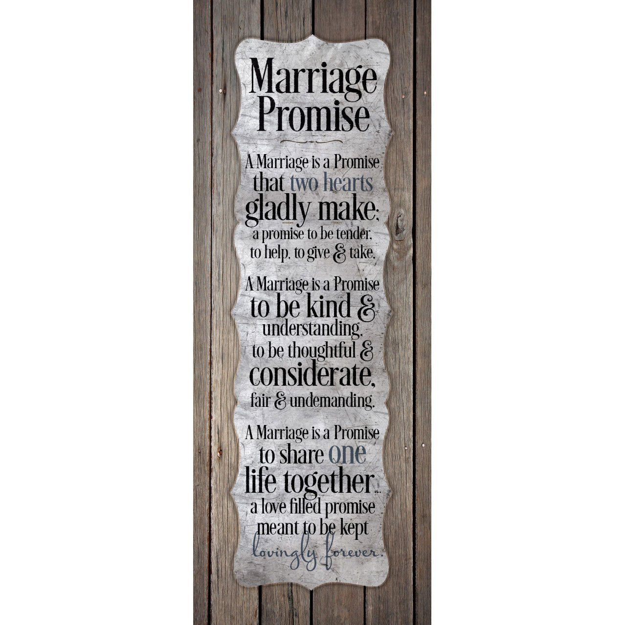 DEXSA Marriage Promise.New Horizons Wood Plaque | Made in the USA