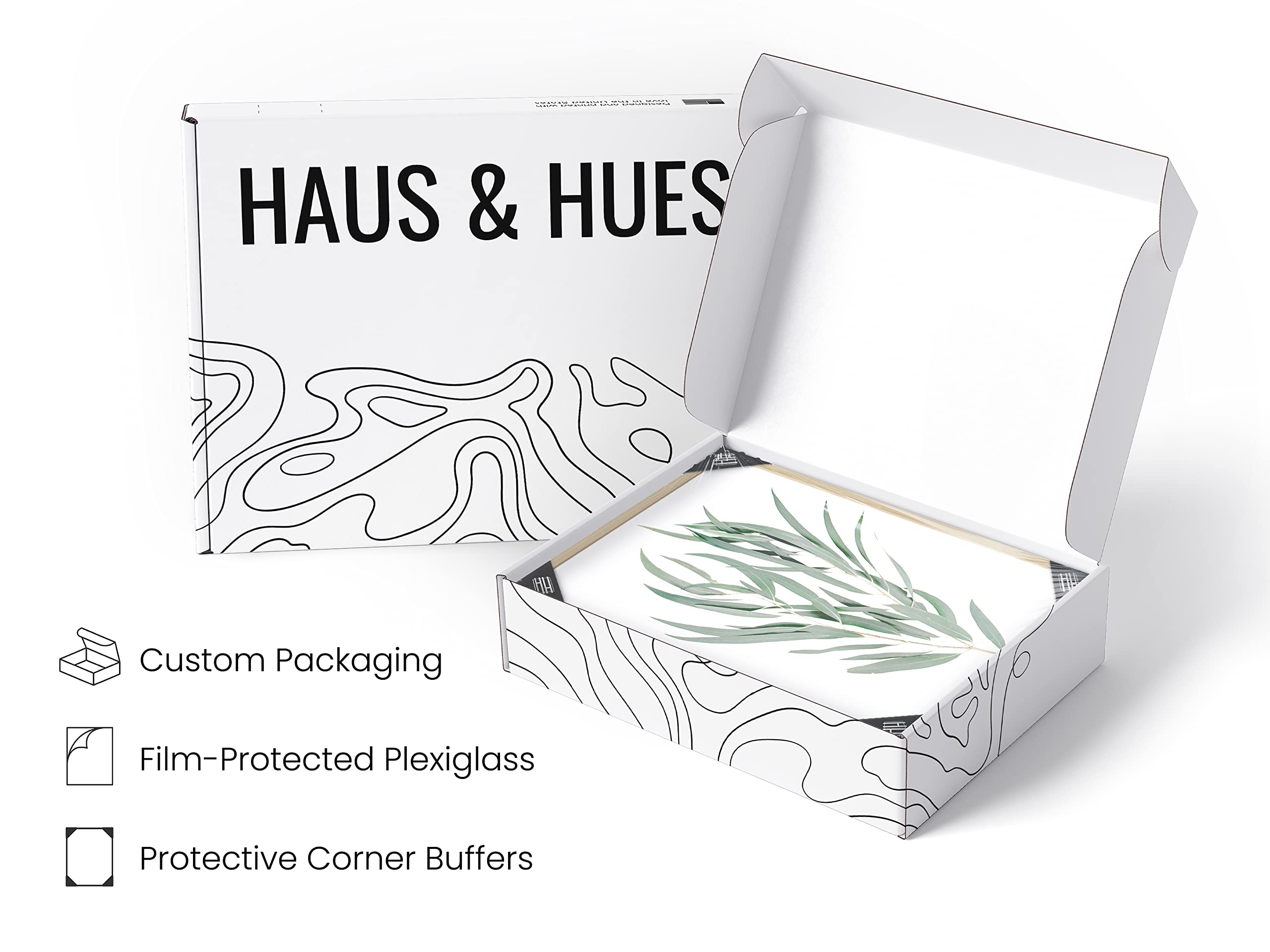 Haus and Hues Framed Botanical Prints - Set of 4 Framed Plant Pictures Wall Art  Botanical Decor  Eucalyptus Decor  Plant Wall Decor  Botanical Wall Framed Art  Framed Plant Prints (8X10  Beige Framed)