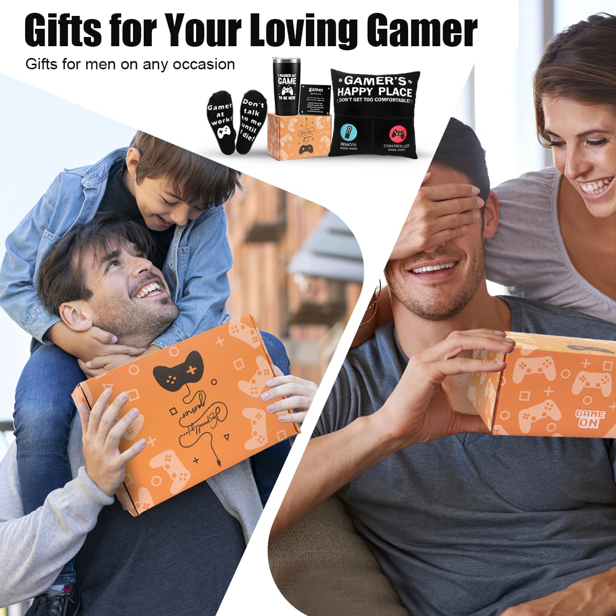 Gamer Gifts, Gaming Gift For Men, Boyfriend Teenage Boy Christmas Gamer Gifts Box- Easter Basket Stuff Game Room Decor For Man,