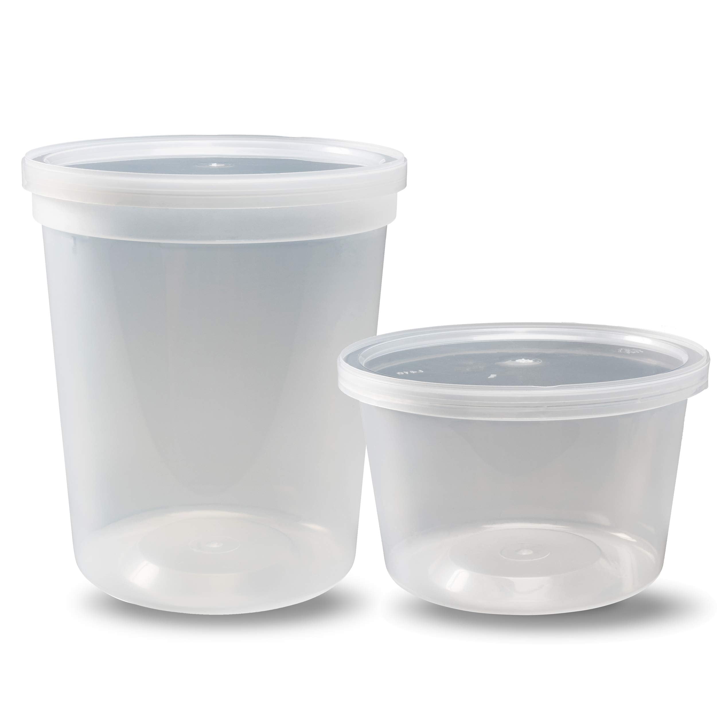Durahome Deli Containers With Lids For Food Storage Leakproof - 46 Sets Bpa-Free Plastic Microwaveable Clear Food Storage Contai