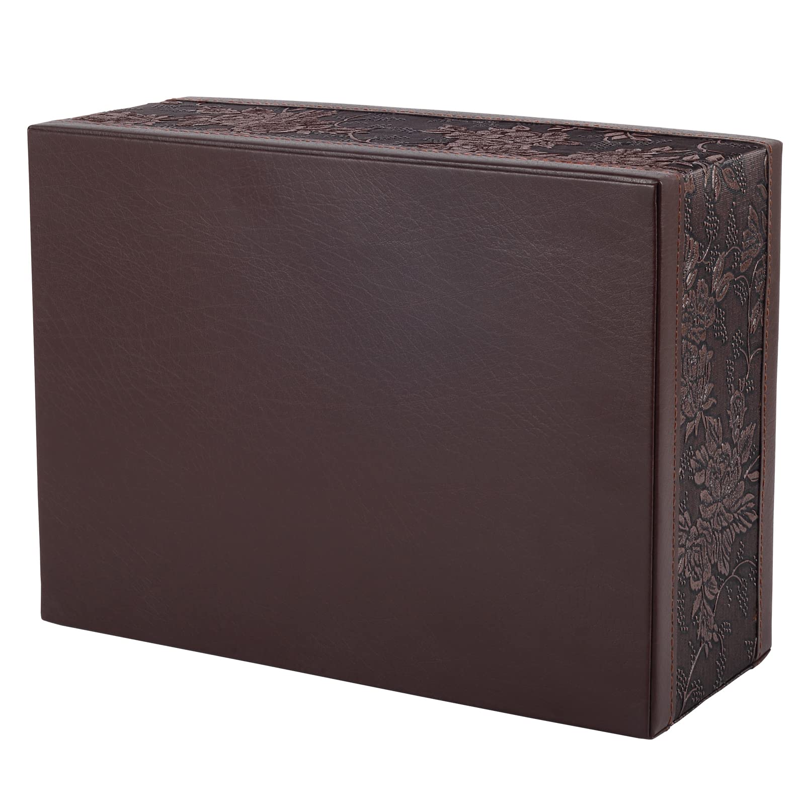 Xnone Tissue Box Cover Rectangle Retro Kleenex Box Holder Pu Leather Facial Tissue Organizer,Multifunctional Remote Control Stat