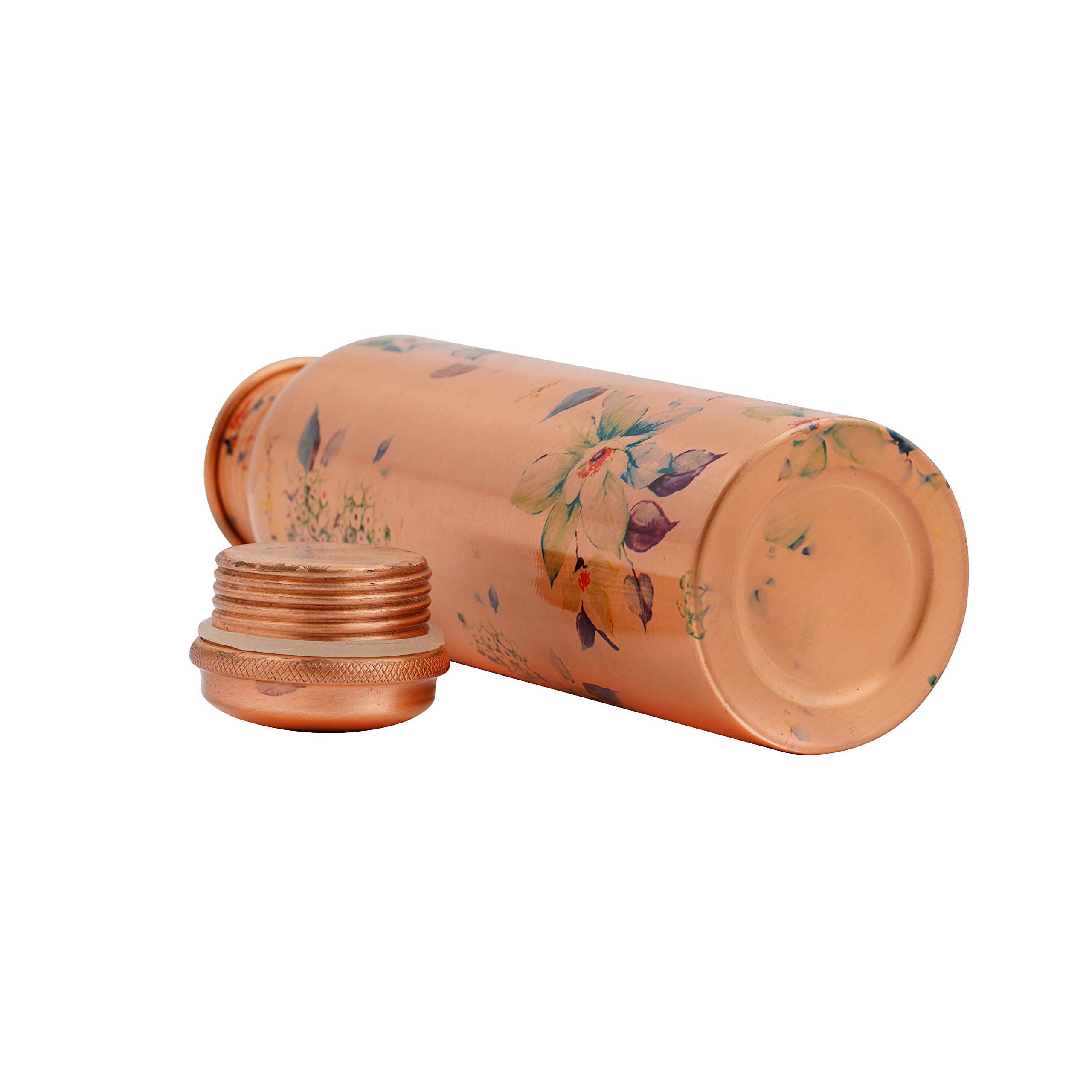 Copper Water Bottle Ayurvedic Copper Water Bottle For Drinking 32Oz/ 1 Ltr Antique Carafe With Lids Pure Copper Water Bottle For